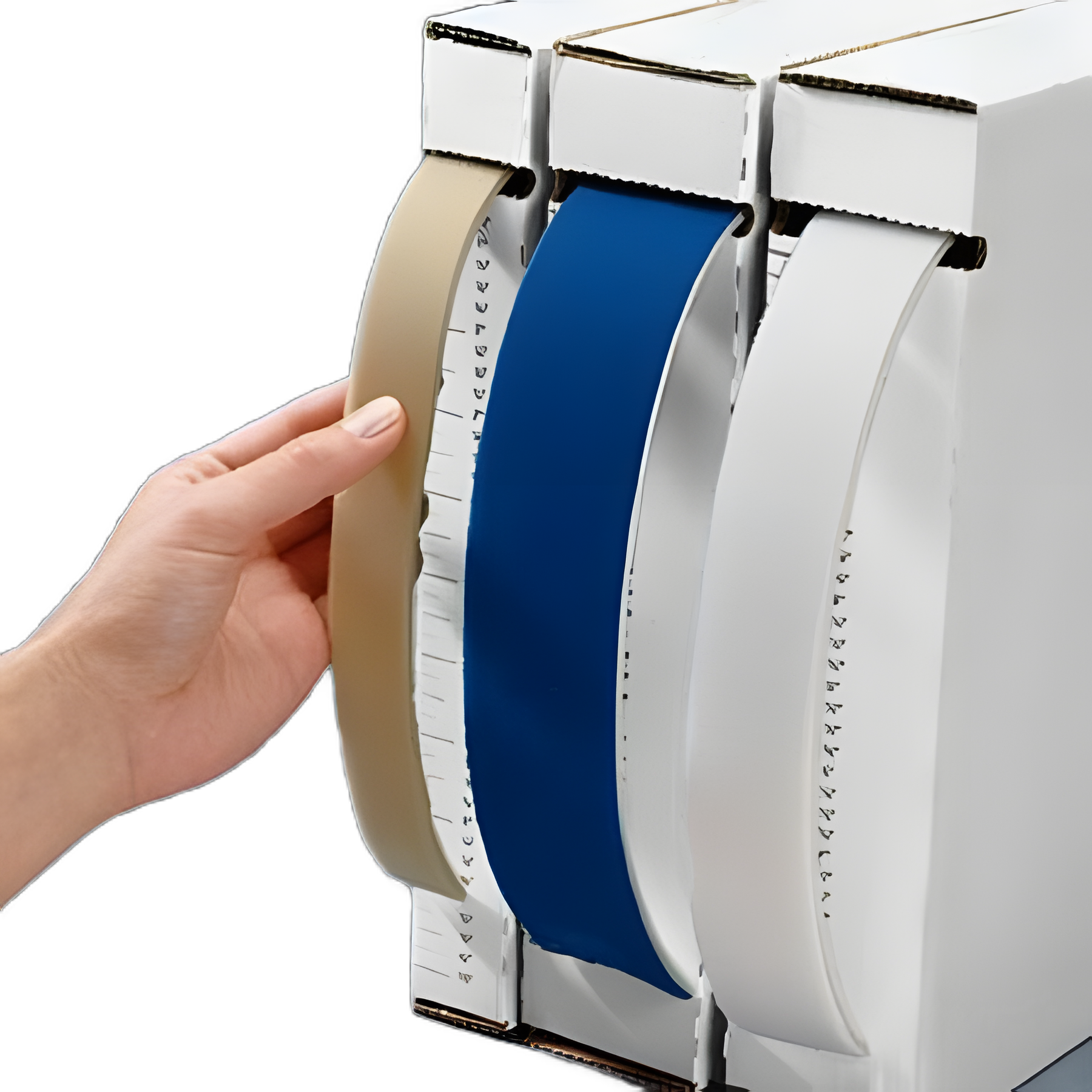 Non-Adhesive Loop Strapping R-Securable II 1 Inch X 10 Yard White / Blue