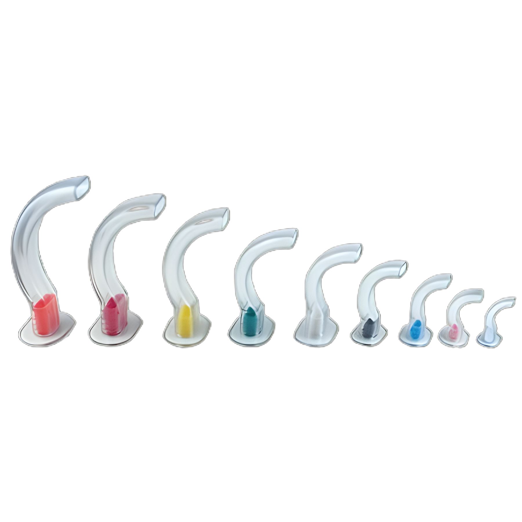 SunMed Guedel Oropharyngeal Airway, 100mm, Size 5 Adult, Clear PVC - 792-1-5010-05
