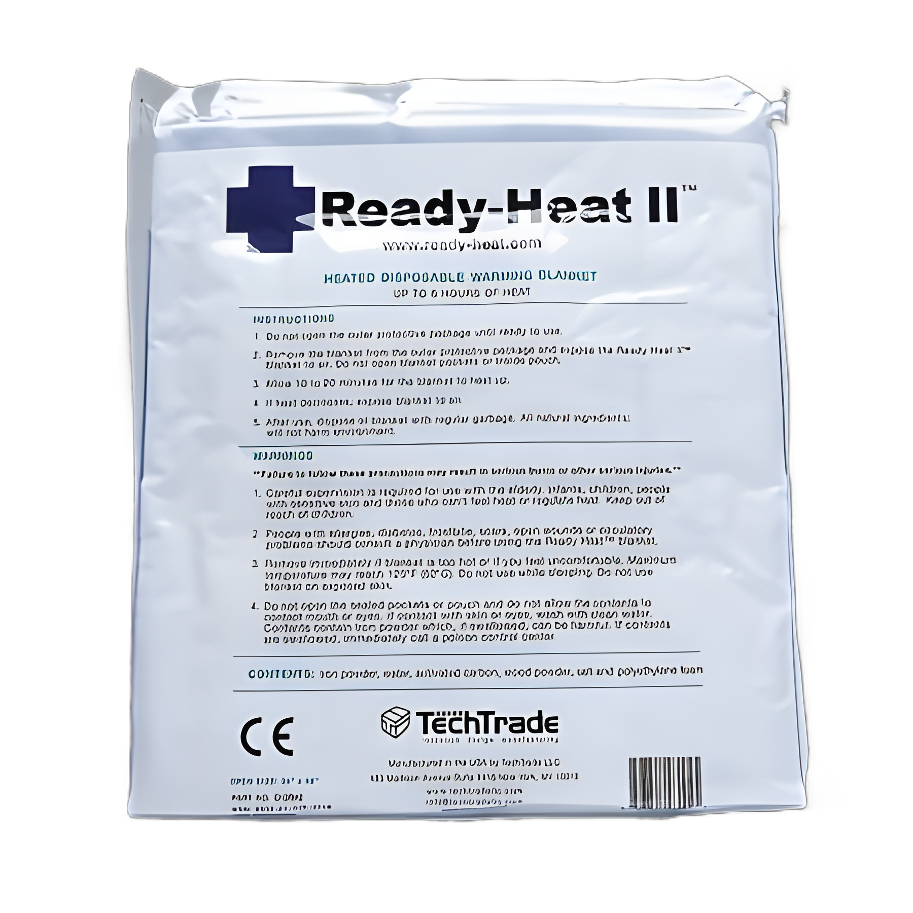 Rescue Blanket Ready-Heat II 34x48 Inch with Self-Warming Foam Core Technology for Emergency Treatment