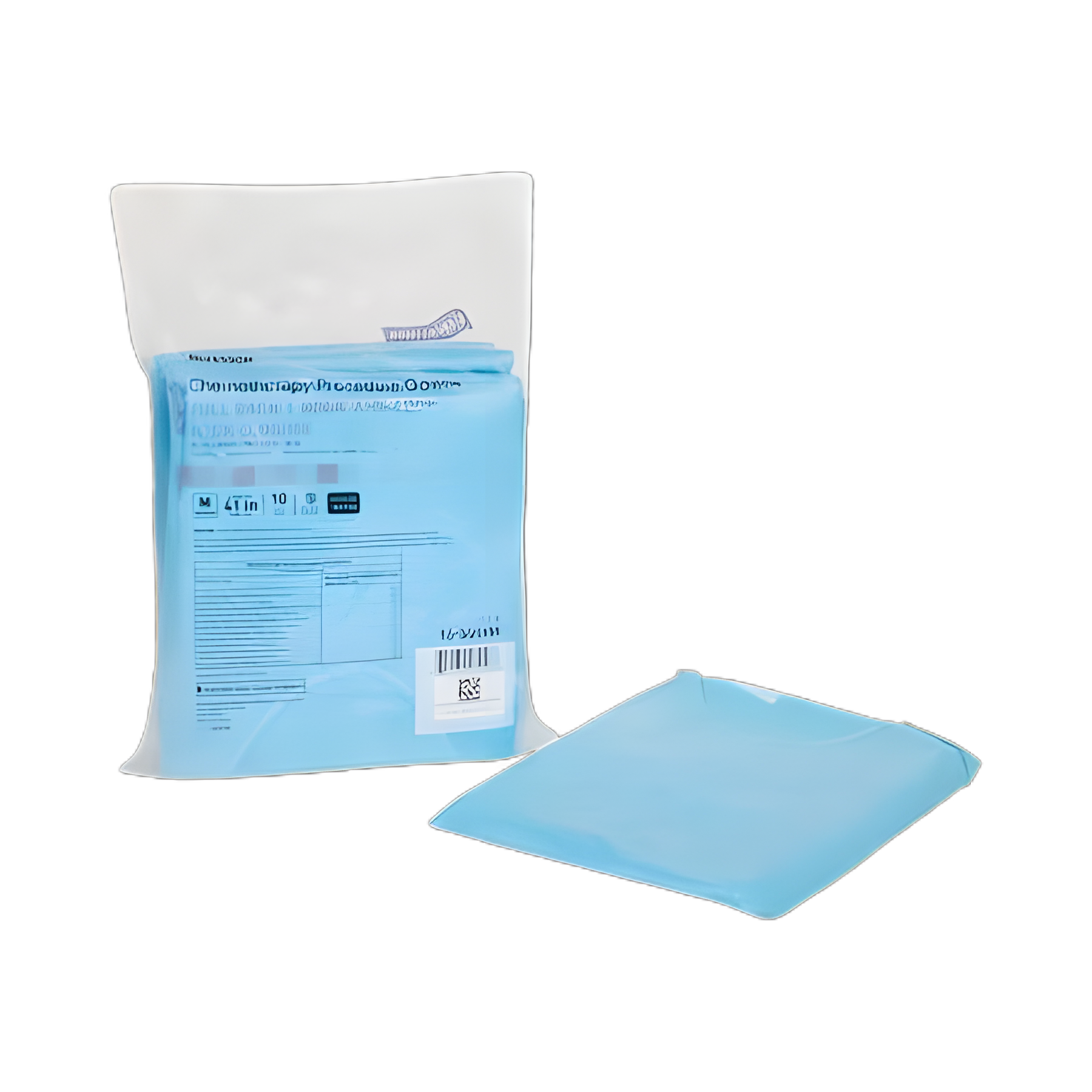 McKesson Medium Blue Chemotherapy Procedure Gown, NonSterile, AAMI Level 2, ASTM D6978, Disposable