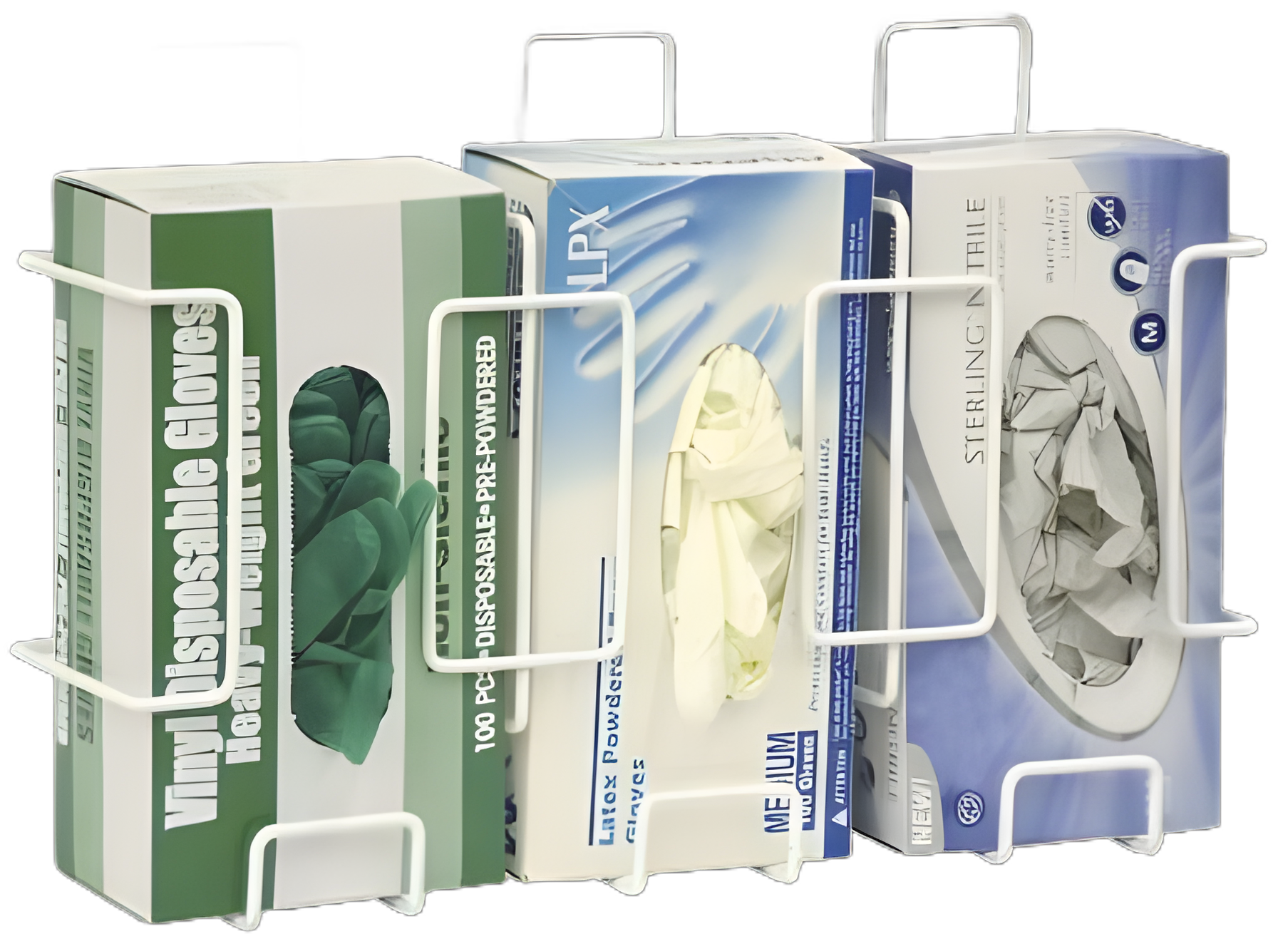 Omnimed Silver Wire Wall Mounted Glove Box Holder for Medical Facilities