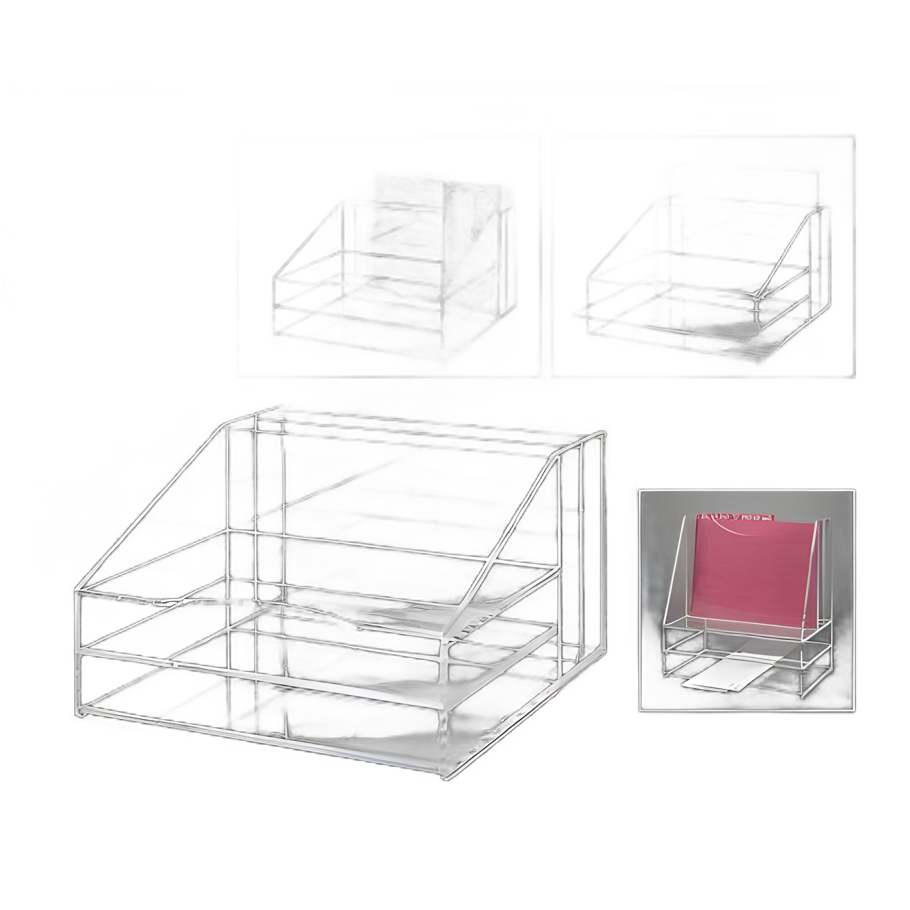 Poltex® DECO Acrylic File Organizer for Medical Offices - Clear, 8 X 13 X 13-1/2 Inch