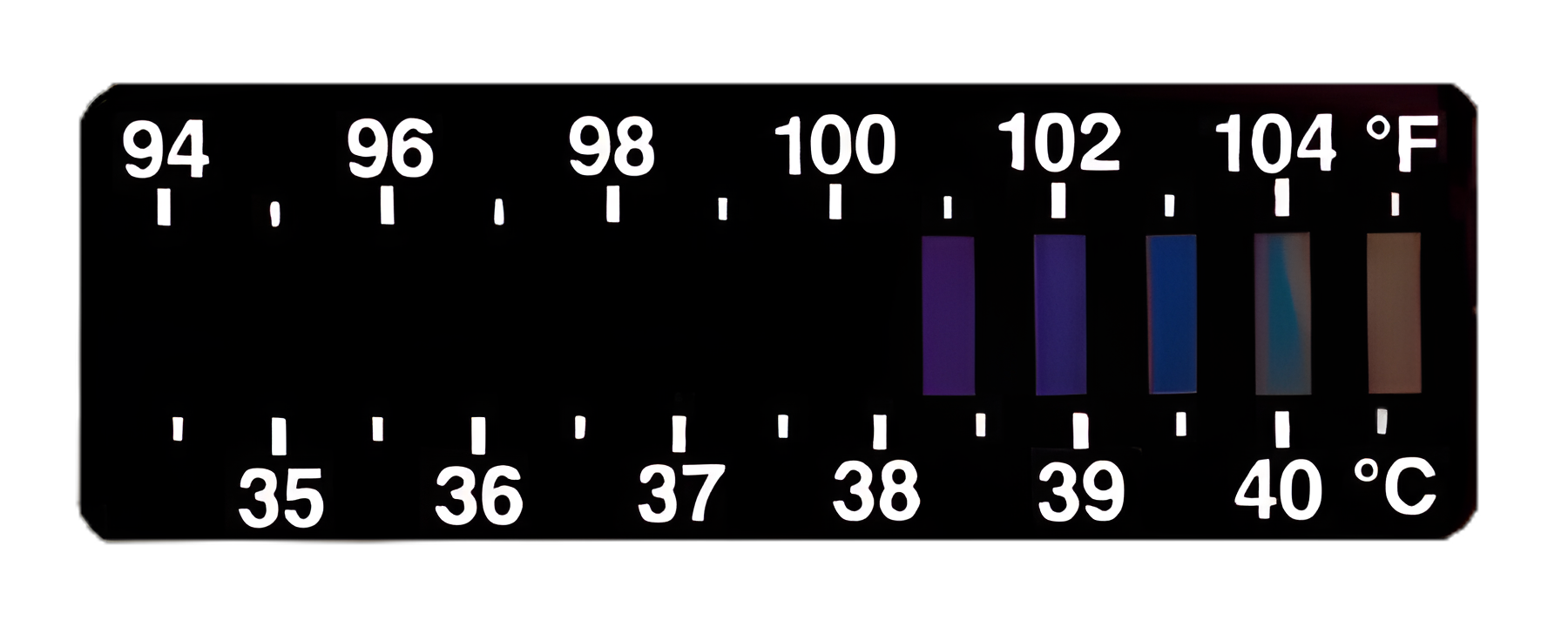 Single Patient Forehead Thermometer FeverScan™ 94 to 104 °F Line Indicator Display