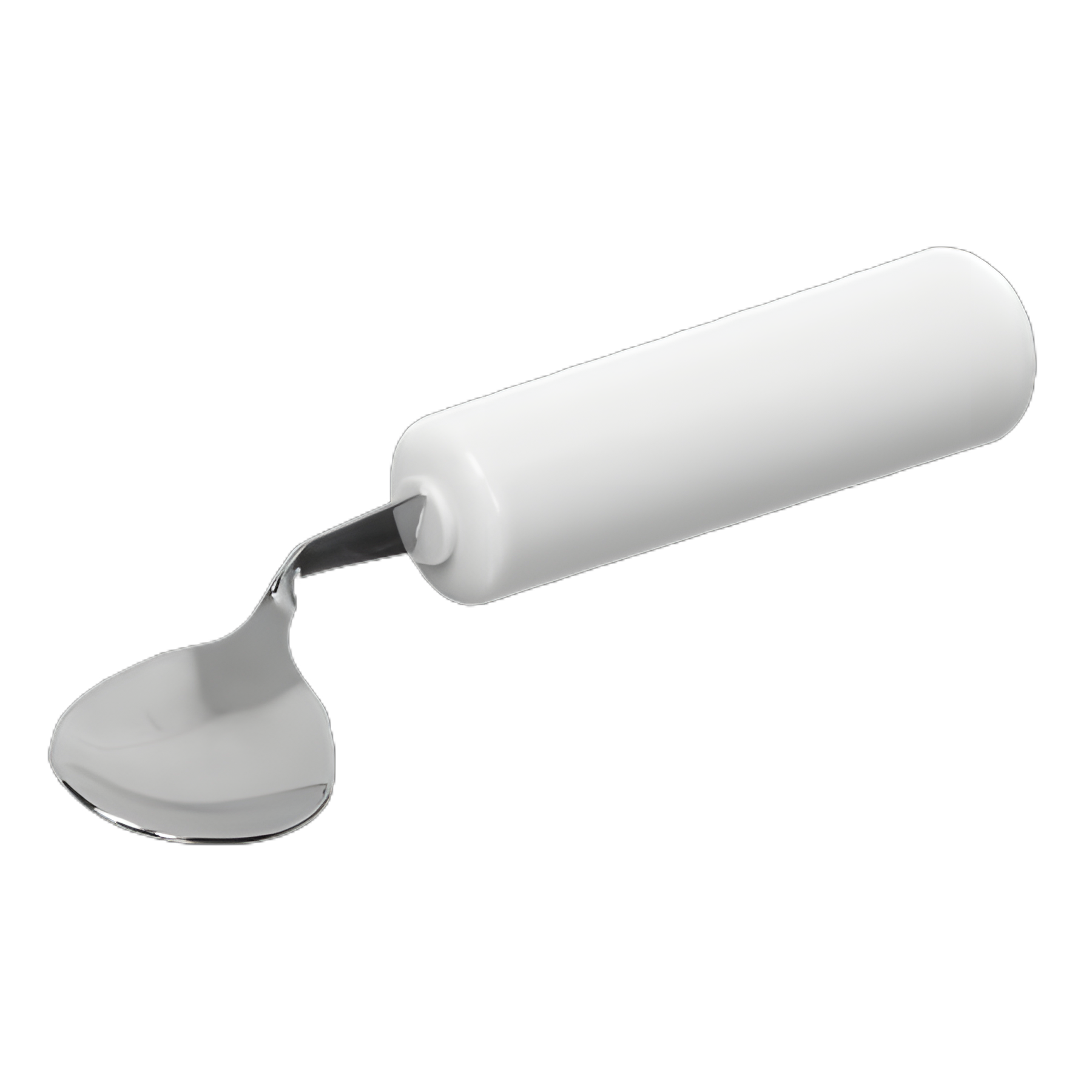 Spoon Queens Angled / Right Handed White Stainless Steel