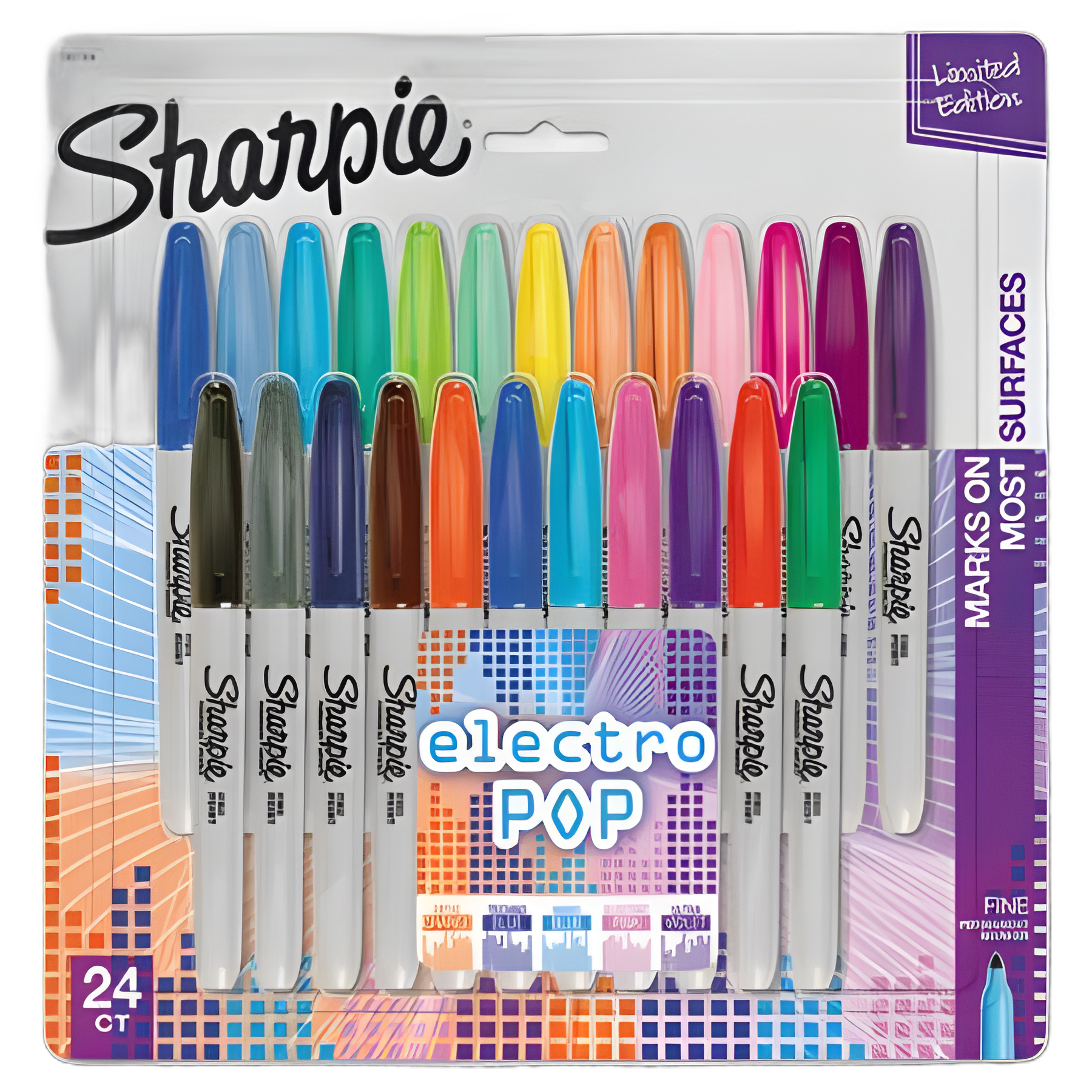 Sharpie Fine Tip Permanent Markers for Medical Labeling, Assorted Colors, 24/Pack
