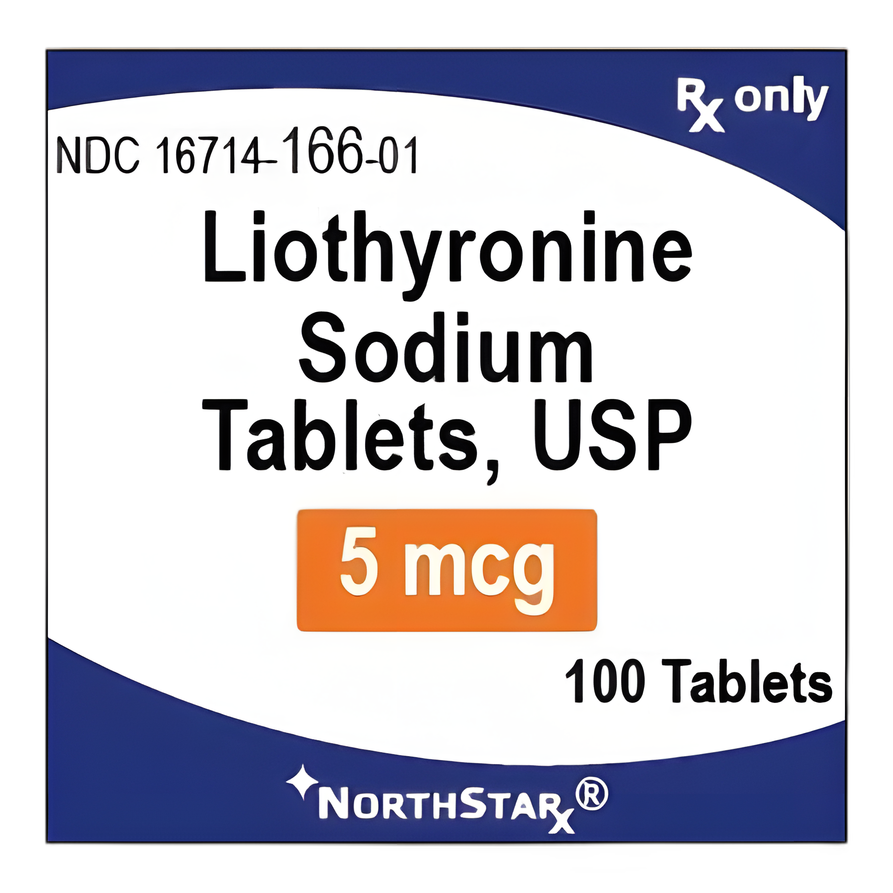 Liothyronine Sodium 5 mcg Tablet Bottle 100 Tablets - 16714016601