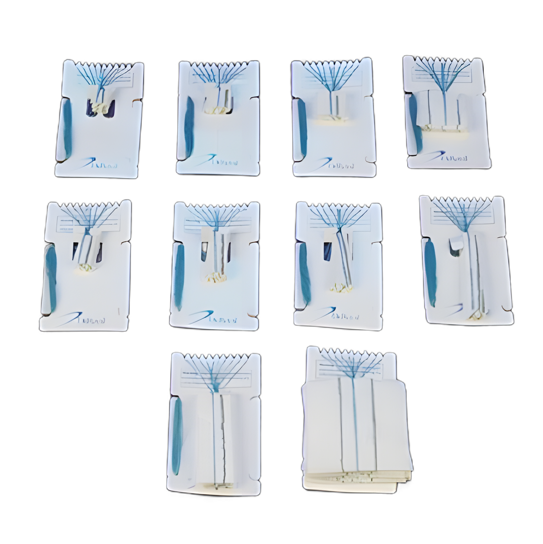 Surgical Neuro Sponge X-Ray Detectable Rayon 1/2 X 1/2 Inch 10 Count Pack Sterile