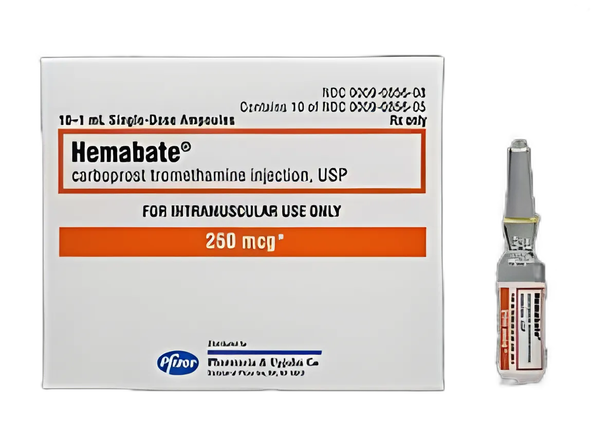Hemabate Carboprost Tromethamine 250 mcg/mL Injection for Oxytocic Use