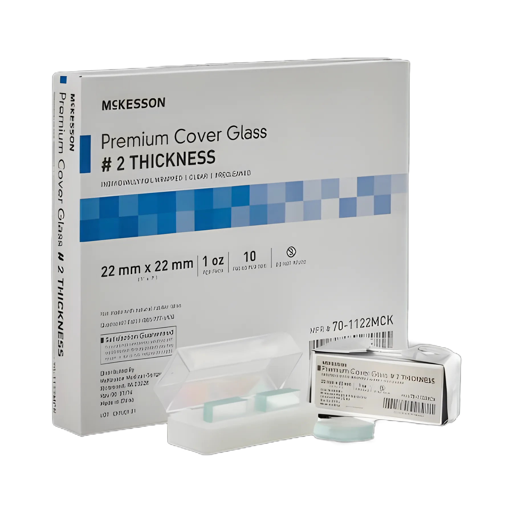 Cover Glass McKesson Square No. 2 Thickness 22 X 22 mm - 70-1122MCK
