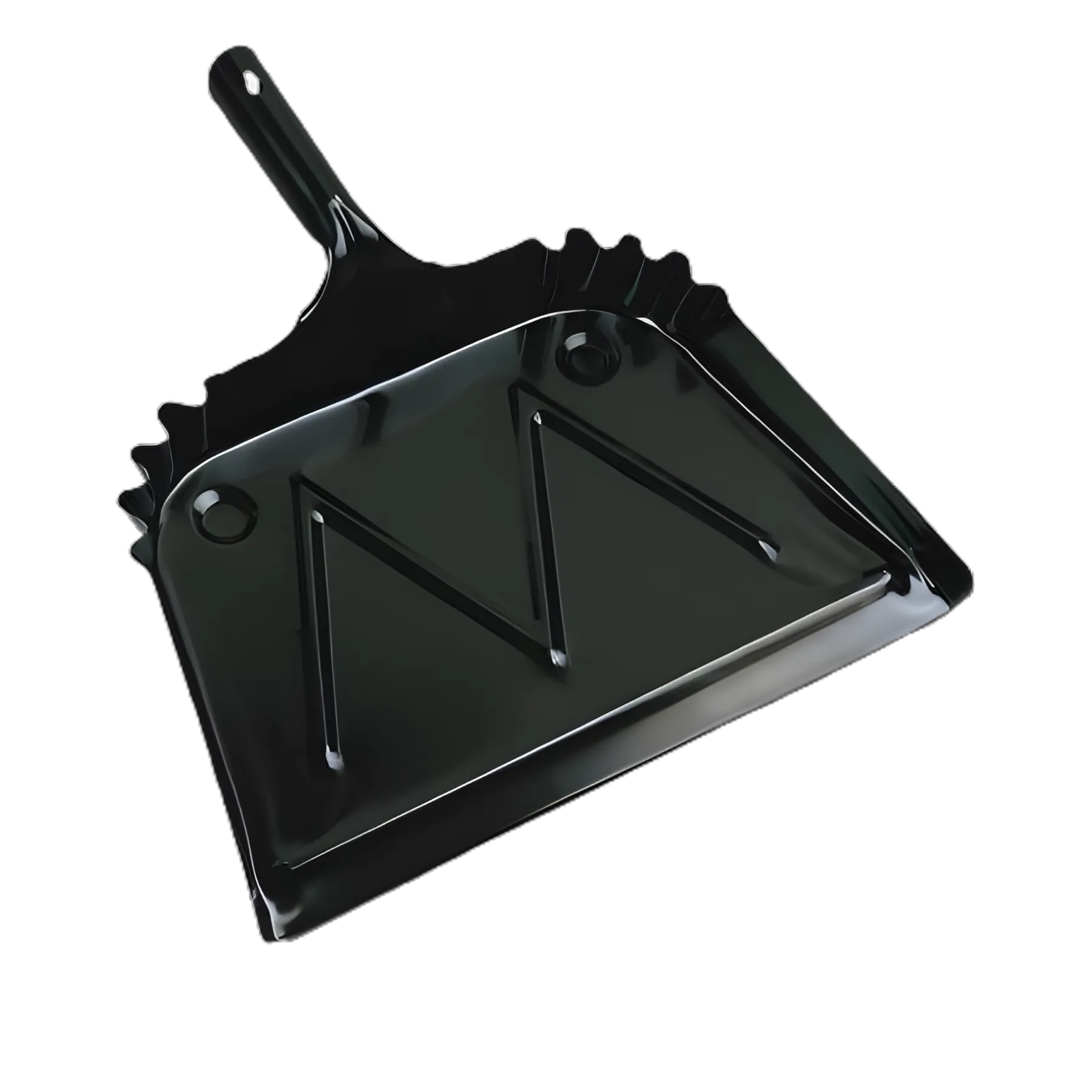 Boardwalk® 12 Inch Steel Dust Pan for Medical Facilities - Black
