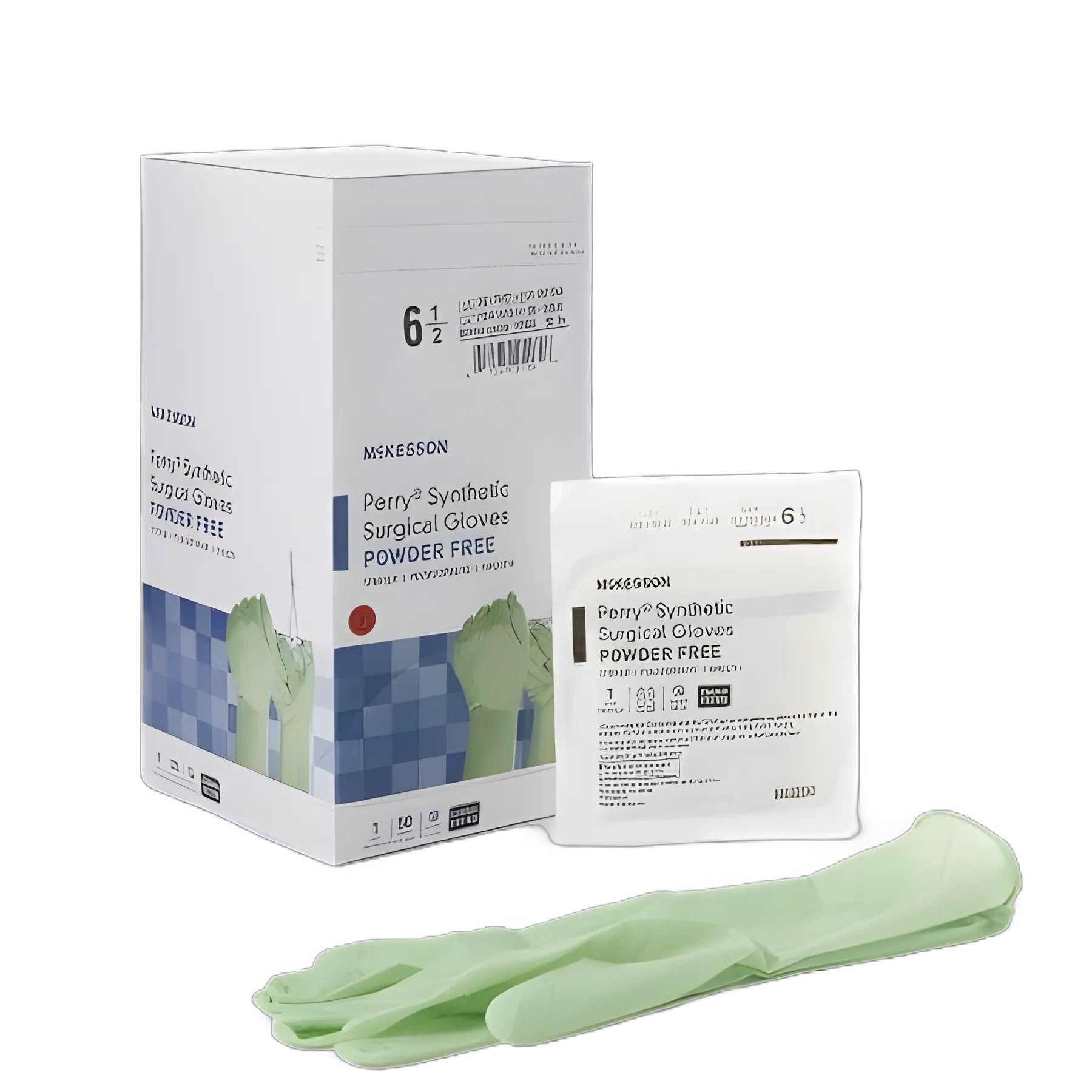 McKesson Perry Performance Plus Surgical Gloves Size 6.5 - Sterile, Polyisoprene, Chemo Tested