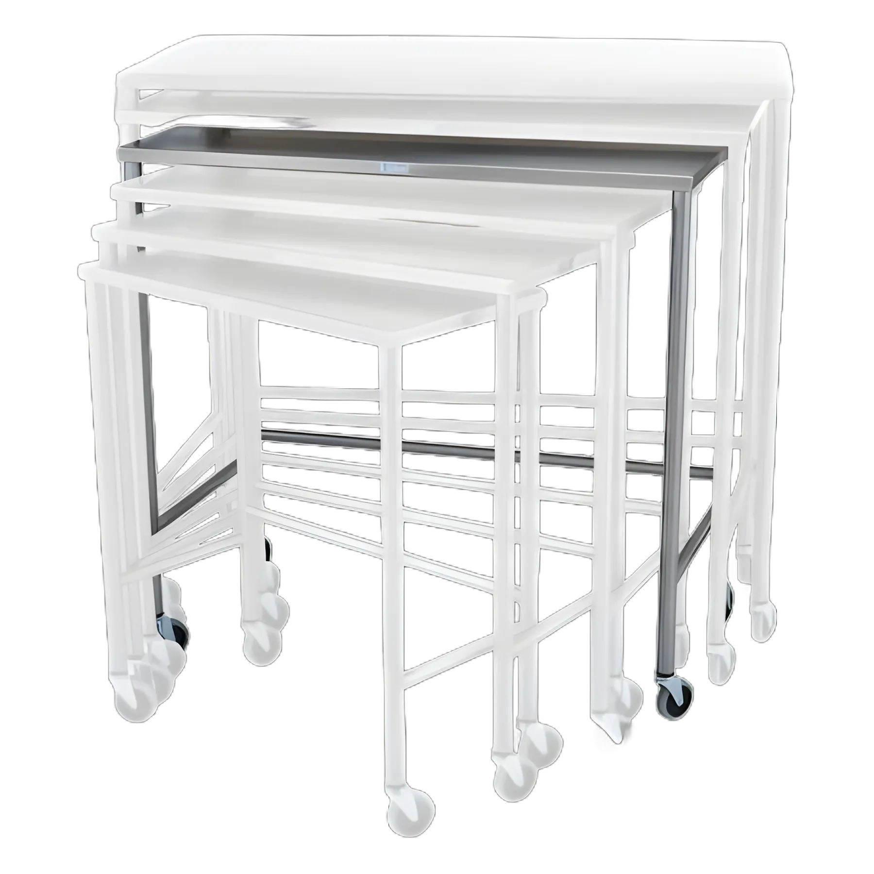 Nested Instrument Table 40 X 20 X 38 Inch 304 Stainless Steel
