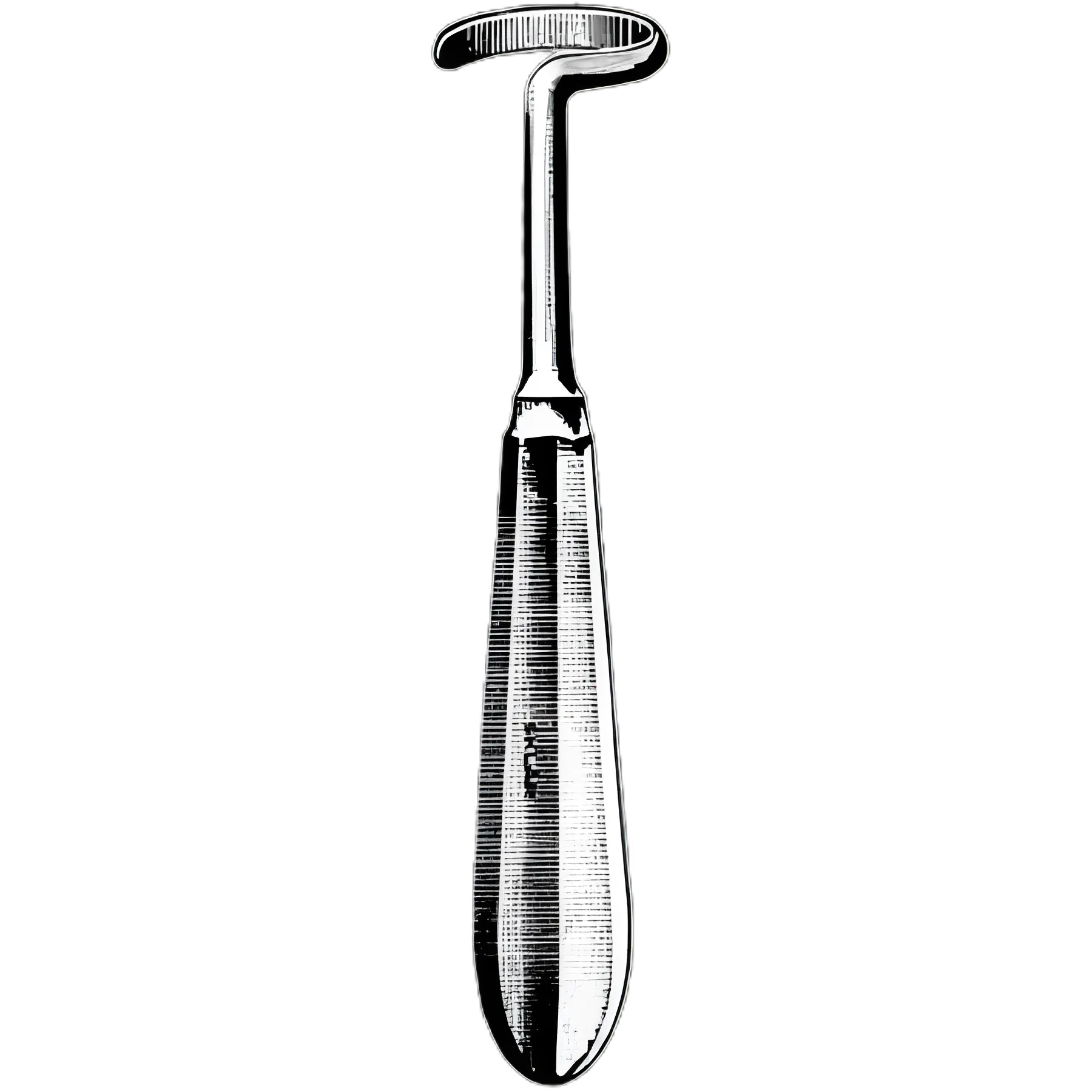 Rib Rasp Sklar® Doyen 6-1/2 Inch Stainless Steel Reusable Adult Angled Left Blunt Spiraled Hook