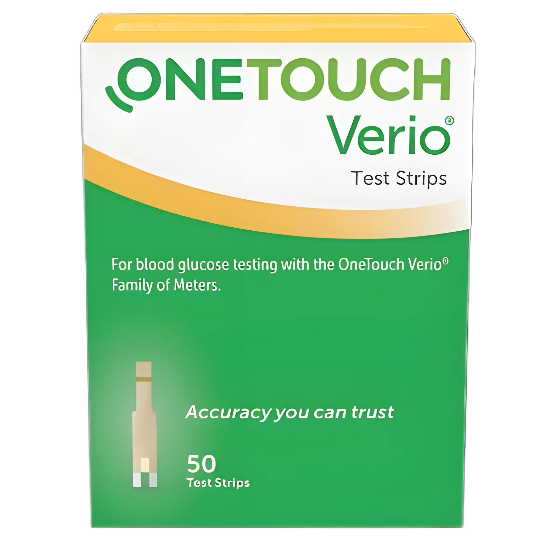 OneTouch Verio Blood Glucose Test Strips, 50-Pack - Easy-to-Use, No Coding Required