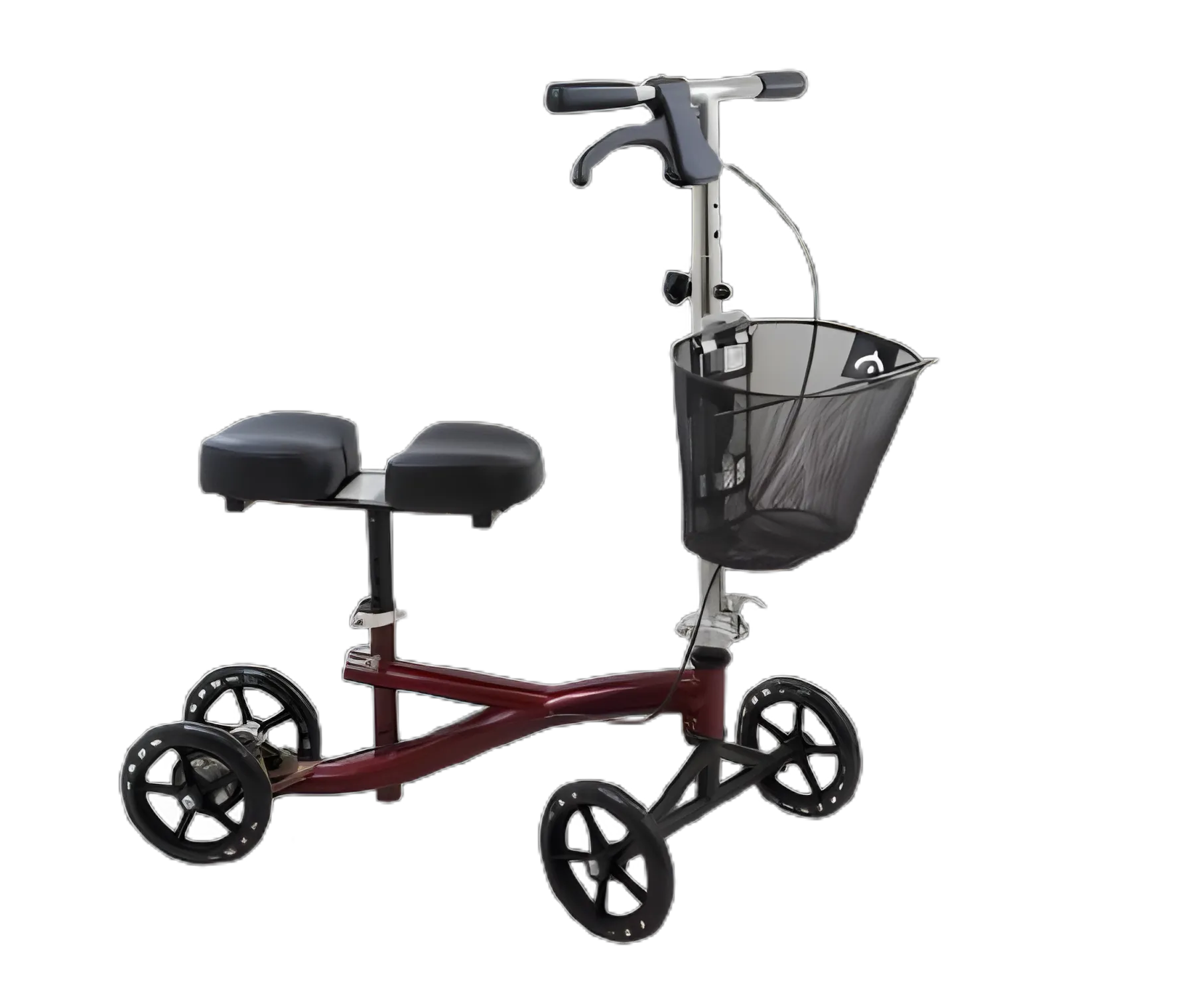 Knee Scooter Roscoe 350 lbs. Weight Capacity Burgundy Red