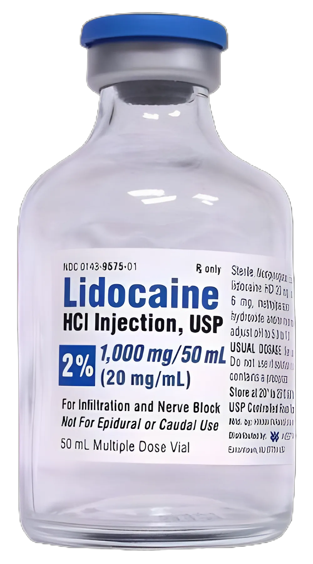 Lidocaine HCl 2%, 20 mg/mL Injection Vial 50 mL - Generic Xylocaine Alternative