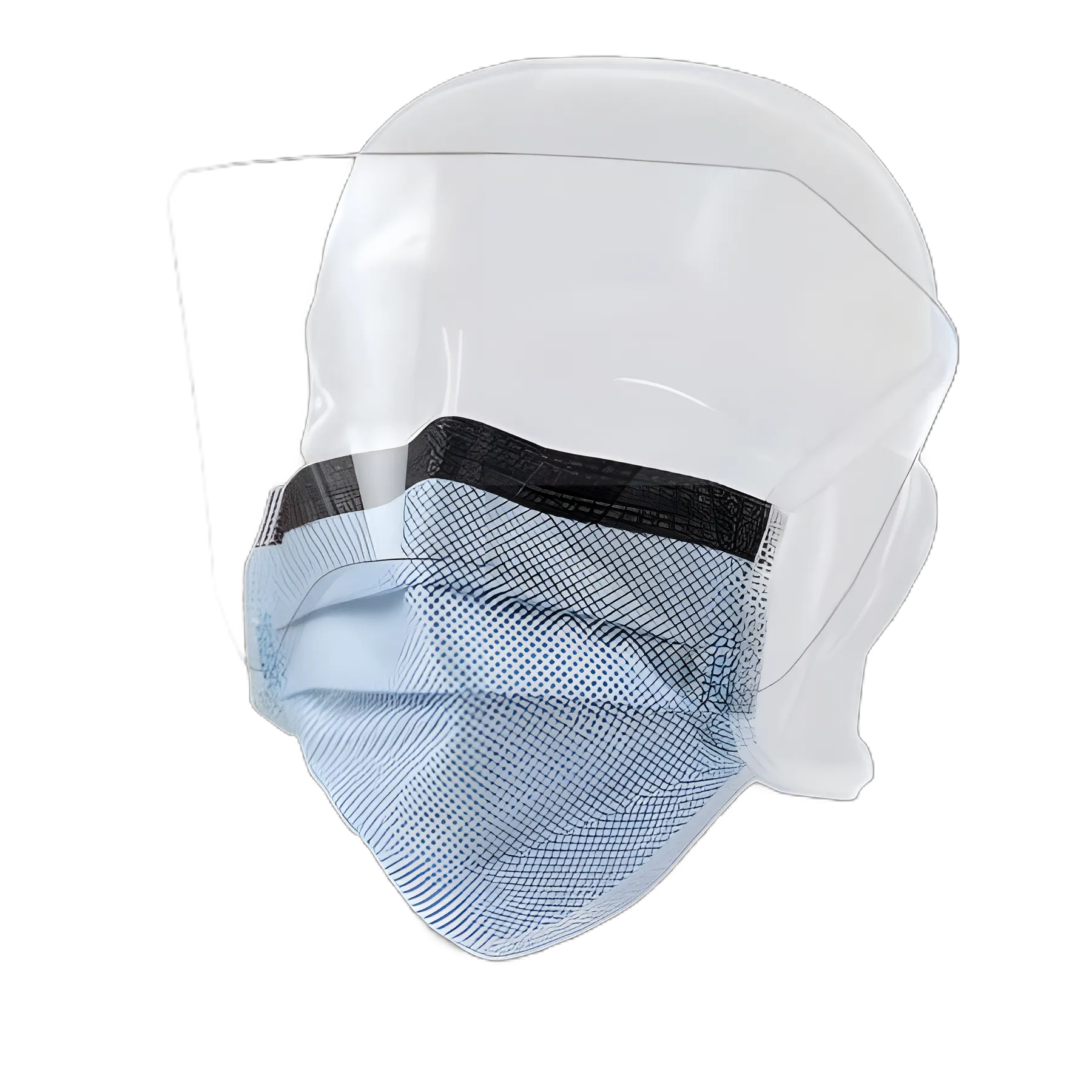 FluidGard 160 Anti-Fog Surgical Mask with Eye Shield, ASTM Level 3, Tie Closure - Adult