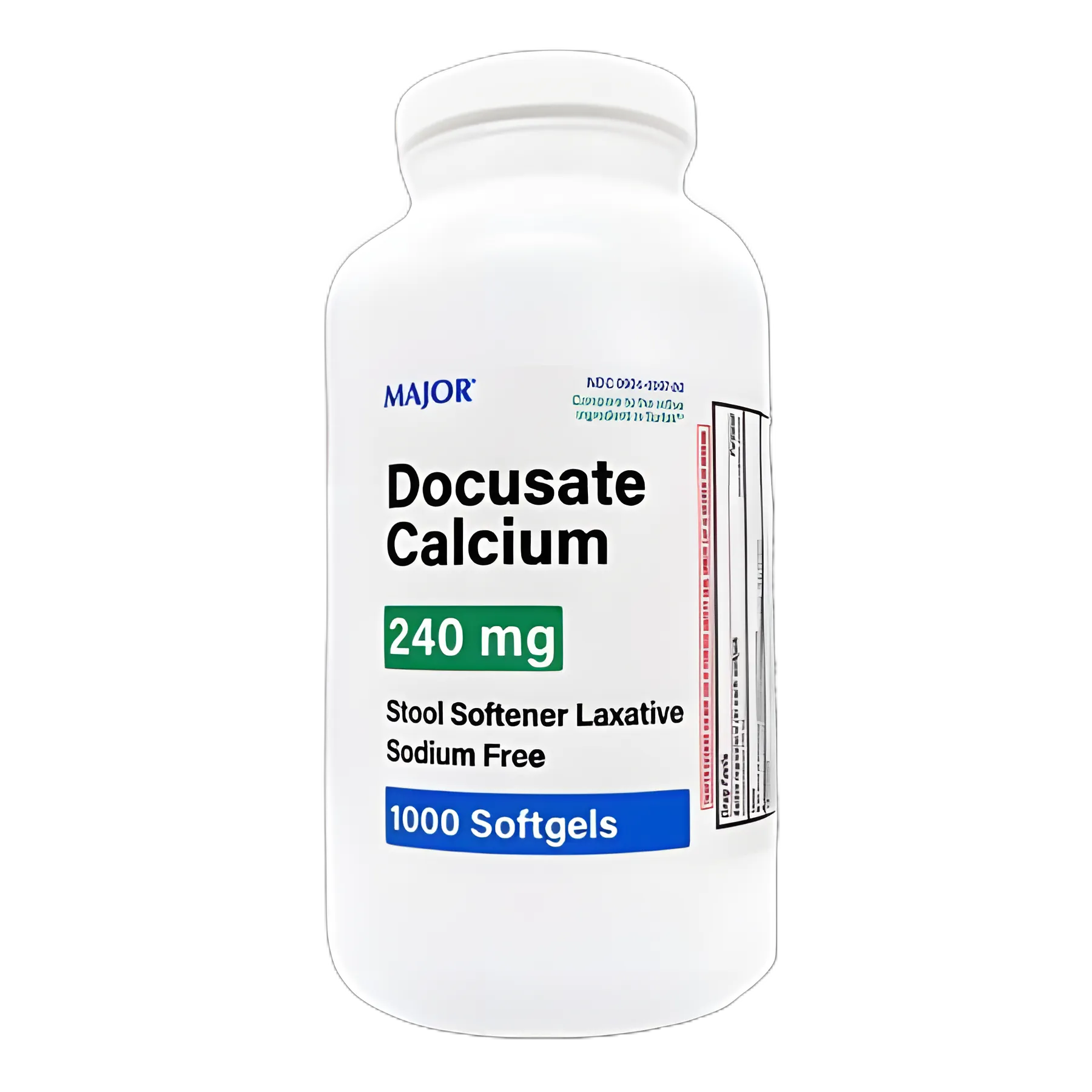 Docusate Calcium Stool Softener Capsules, 240mg - 100 Count Bottle
