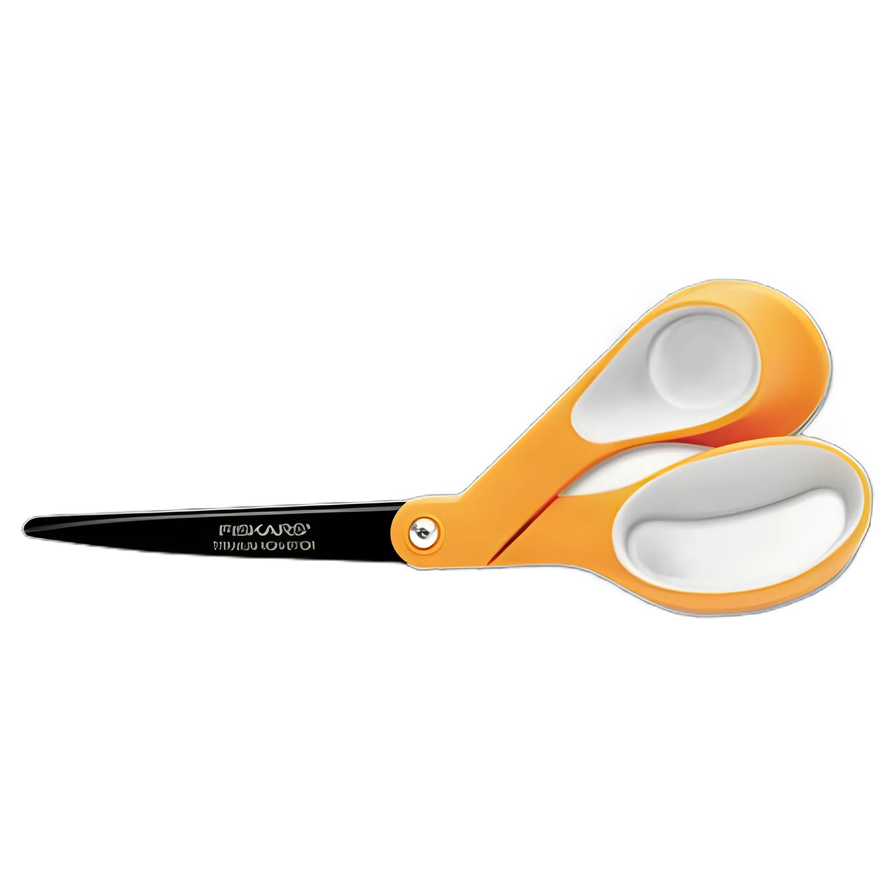 Premier Non-Stick Titanium Softgrip Scissors, 8" Long, 3.1" Cut Length, Orange/Gray Offset Handle