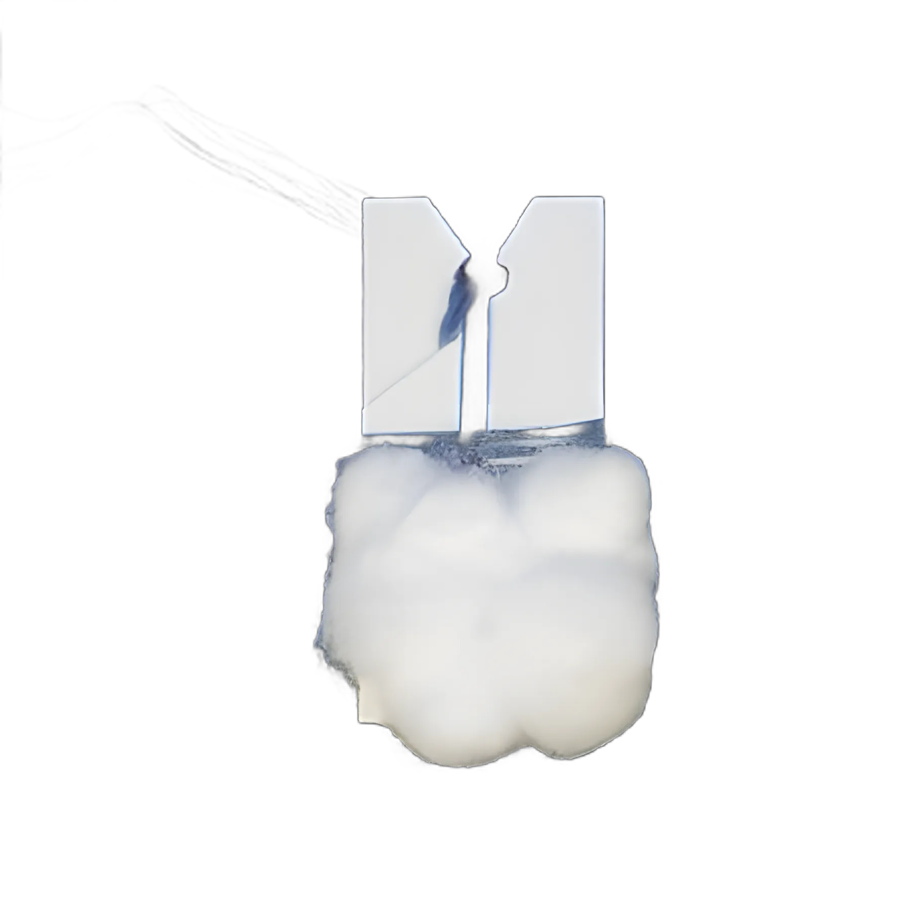 Double Strung Cotton Ball X-Ray Detectable Cotton 1/4 Inch Diameter 5 per Pack Sterile