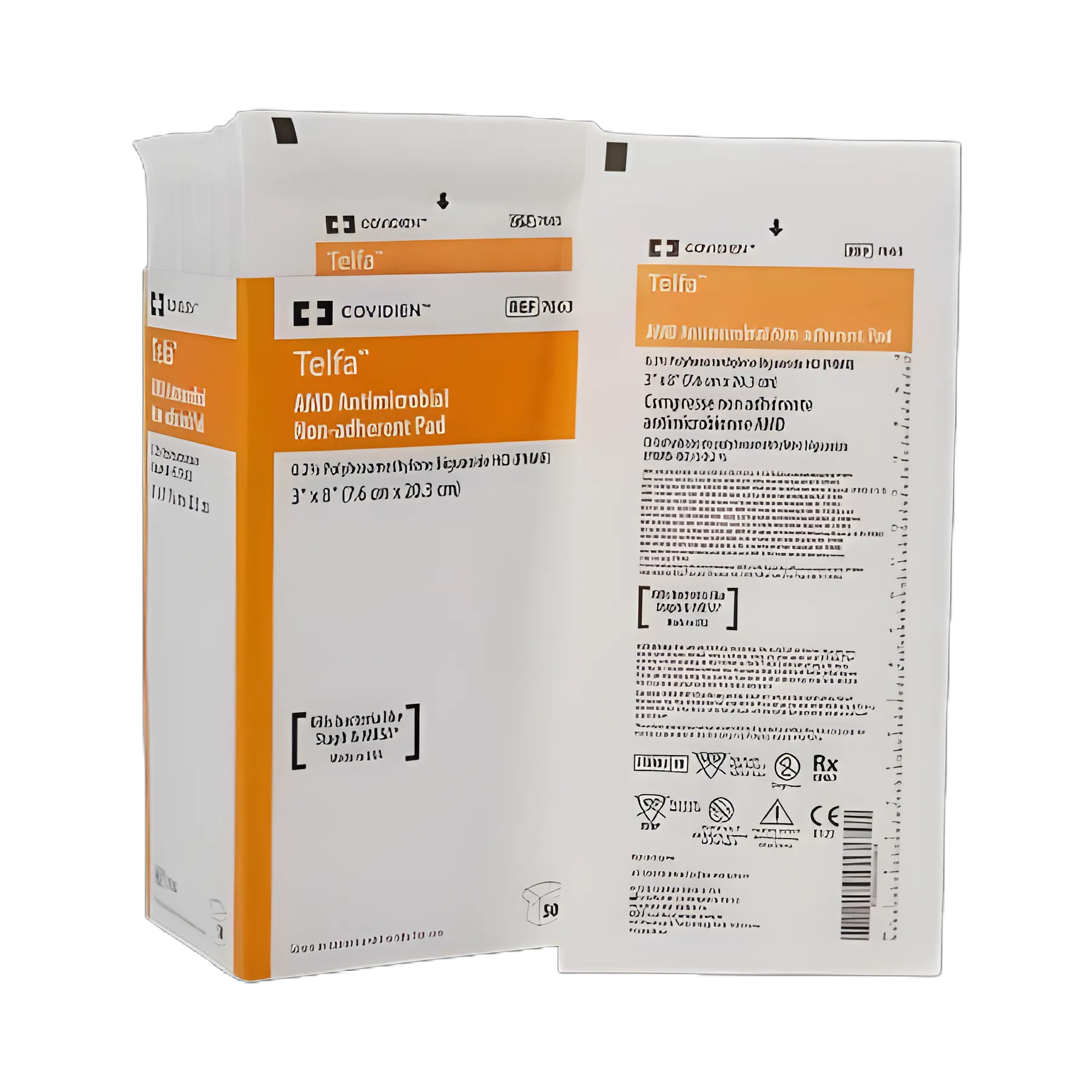 Antibacterial Island Dressing Telfa™ AMD 3 X 8 Inch Rectangle Sterile