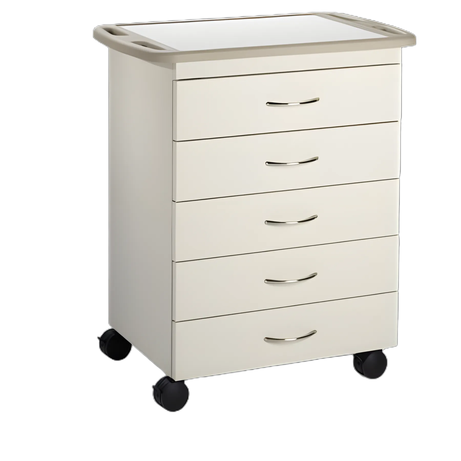 Midmark Synthesis® Mobile Treatment Cabinet 18x27x33 Inch in Pebble Gray with 5 Drawers