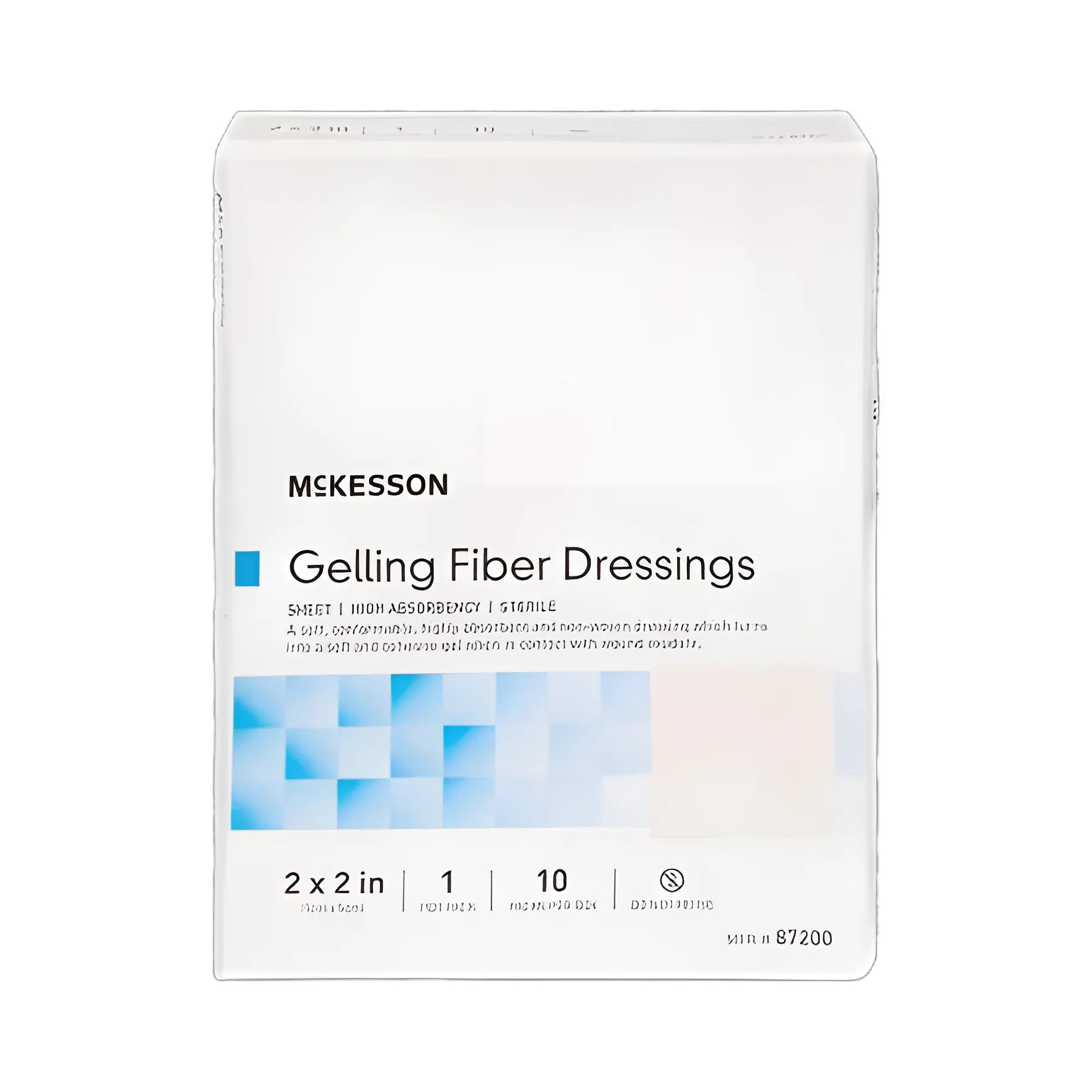 McKesson Gelling Fiber Wound Dressing 2x2 Inch Square Sterile for Advanced Wound Care