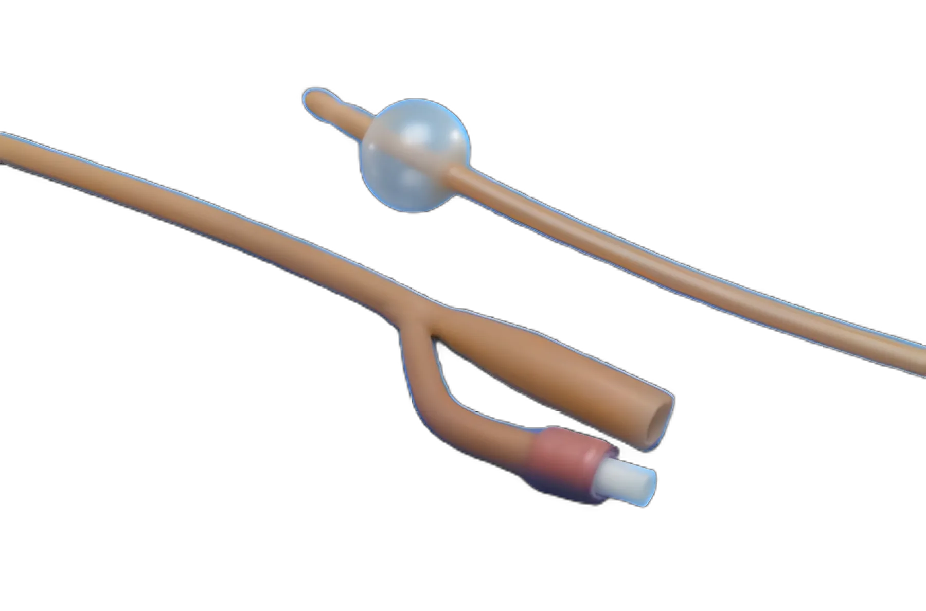 Foley Catheter Kenguard™ 2-Way Standard Tip 30 cc Balloon 22 Fr. Silicone Oil Coated Latex