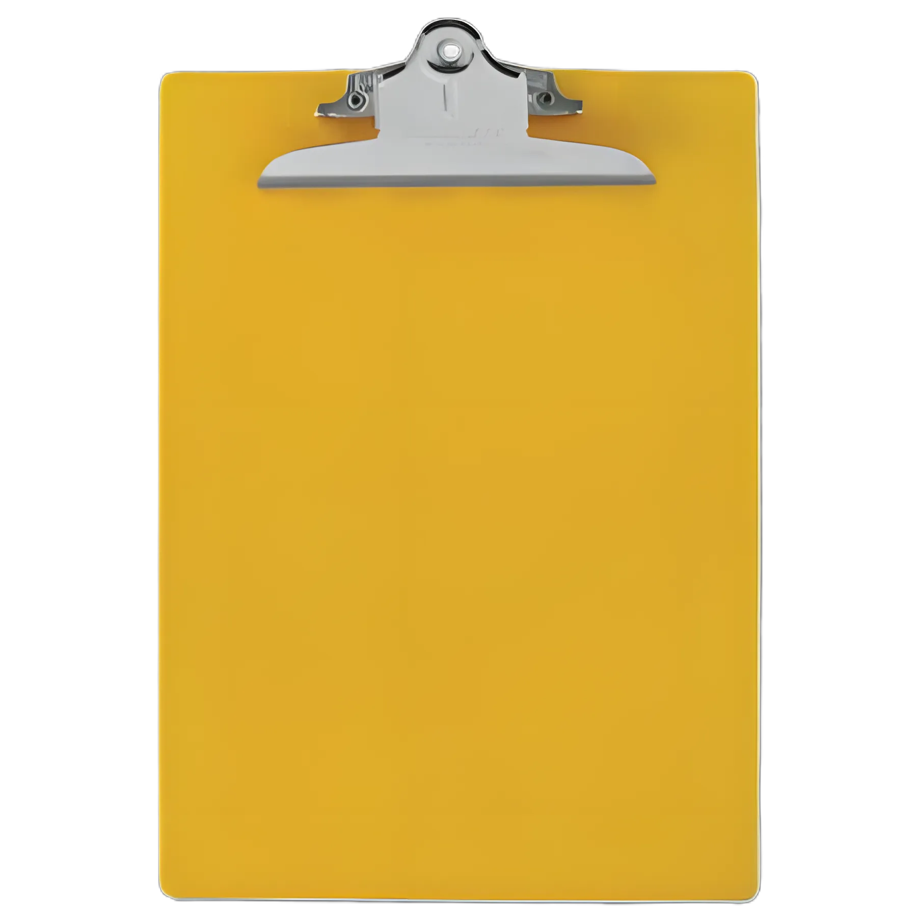 Recycled Plastic Clipboard with Ruler Edge, 1" Clip Capacity, Holds 8.5 x 11 Sheets, Yellow