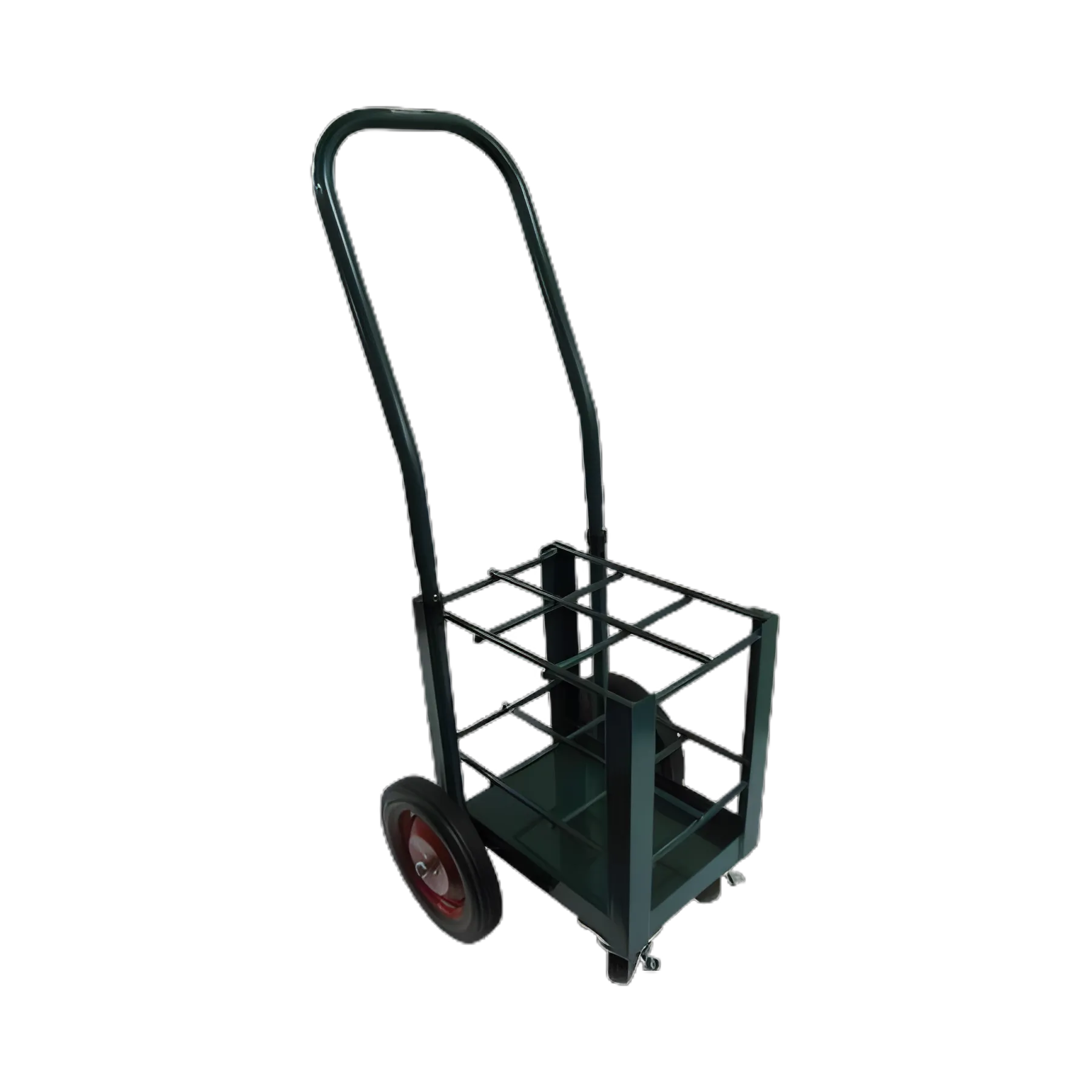 Oxygen Cylinder Cart Aluminum / Steel 42 X 15 X 18 Inch Green