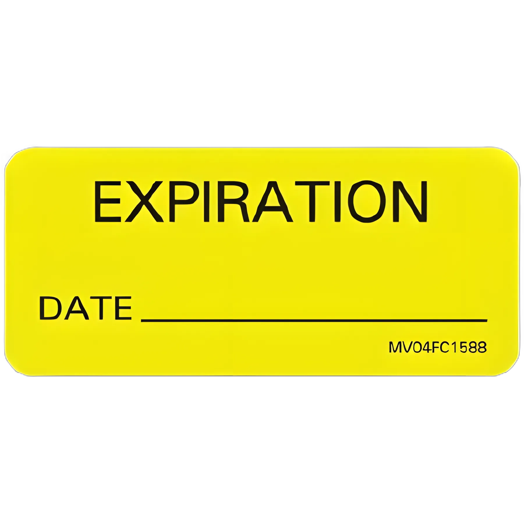 MedVision® Auxiliary Yellow Paper Quality Control Expiration Label - 1X 2-1/4 Inch, 420/Roll