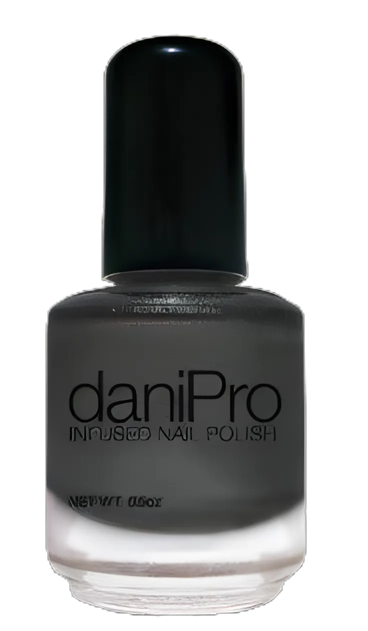 daniPro Dazzling Black Nail Polish with Undecylenic Acid 0.5 oz - Chip-Resistant, Fast-Drying