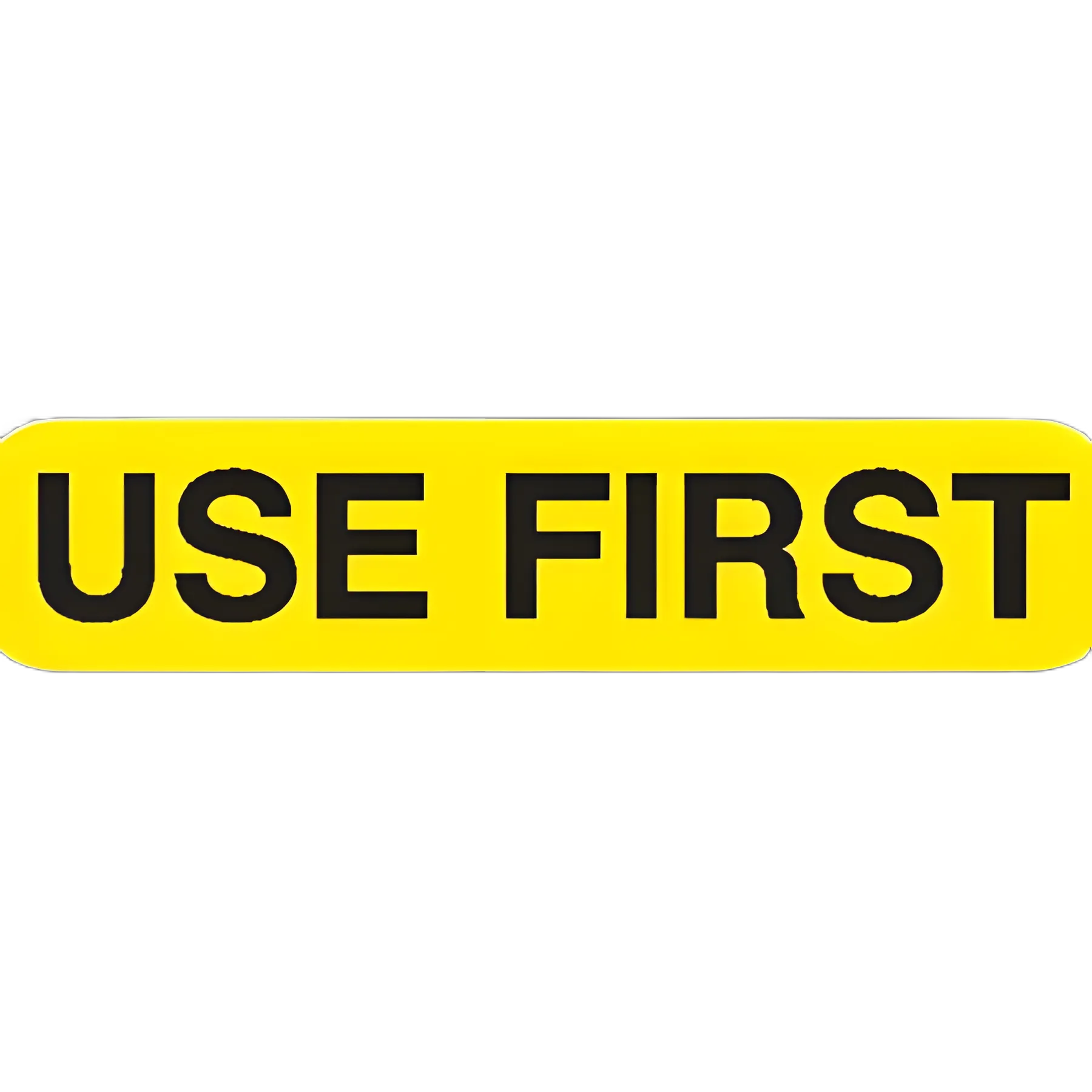 Pre-Printed Yellow Quality Control Label 'USE FIRST' for Healthcare Facilities 37-100 X 11-31/50 Inch