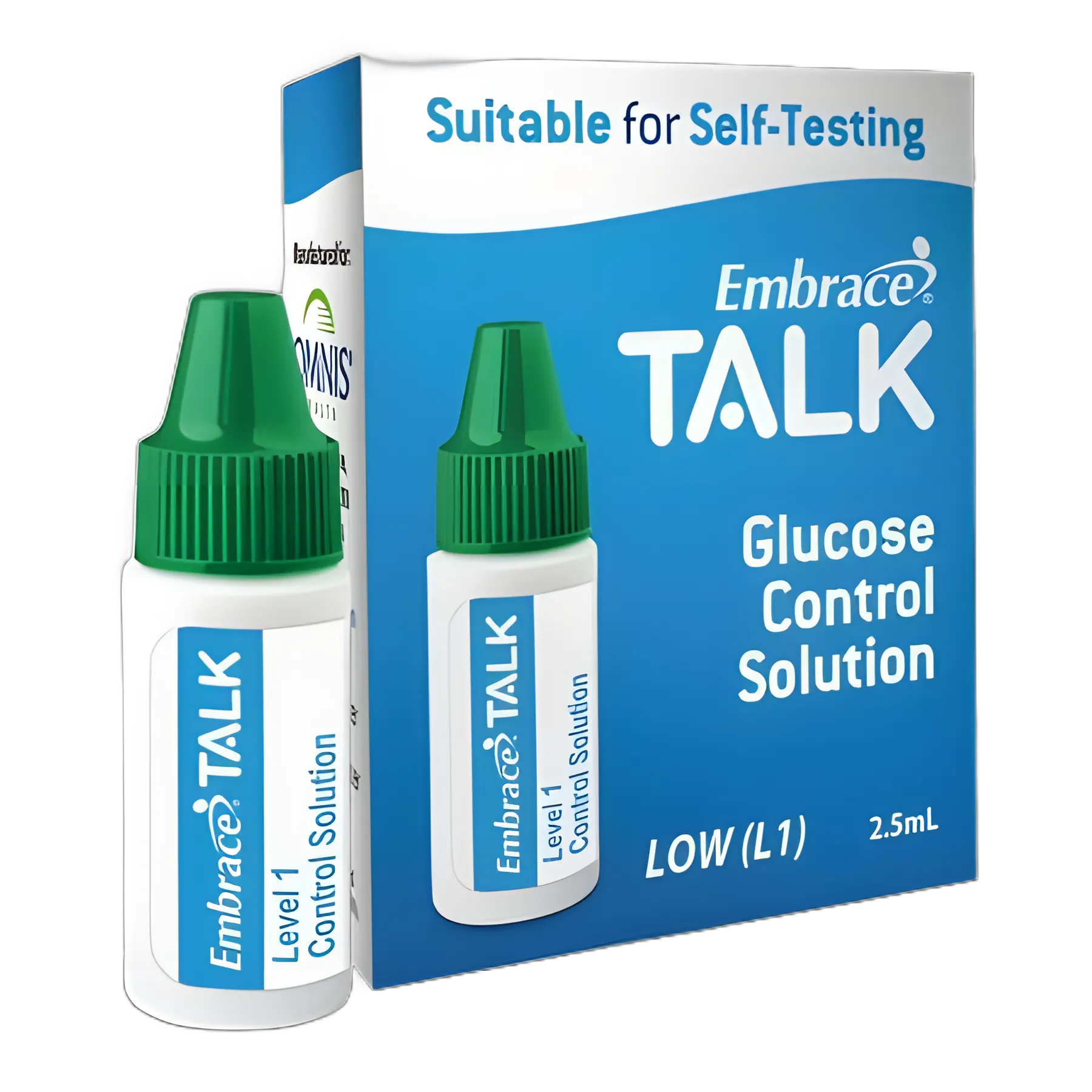 Embrace® Talk Blood Glucose Control Solution 2.5 mL Level 1 for Accurate Monitoring