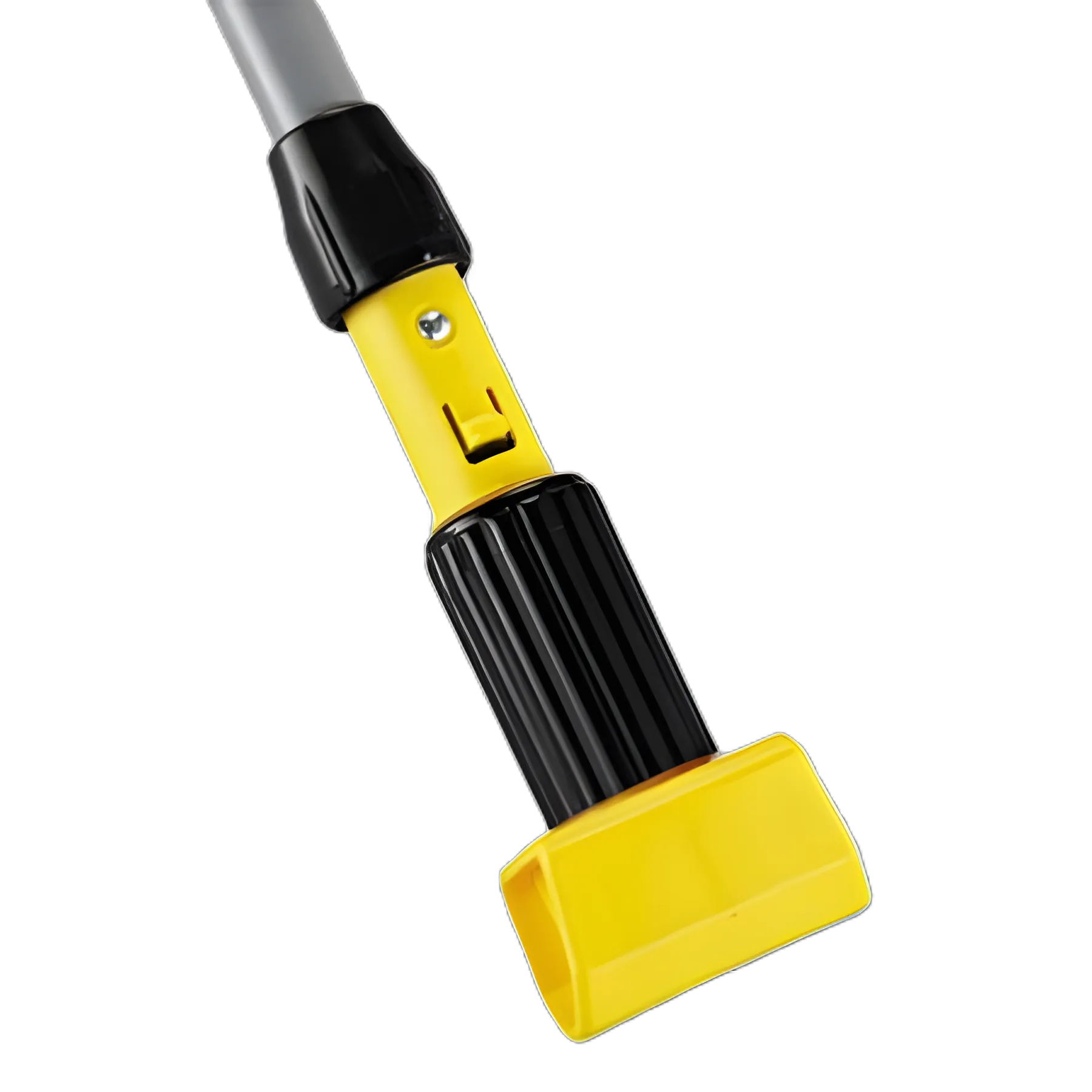 Gripper Aluminum Mop Handle, 1.13" dia x 60", Gray/Yellow