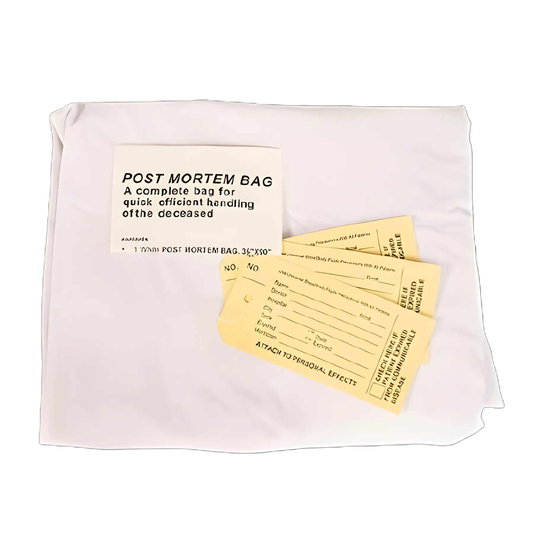 High-Durability Post Mortem Bag 36x90 Inch - Vinyl, Envelope Style with Zipper Closure