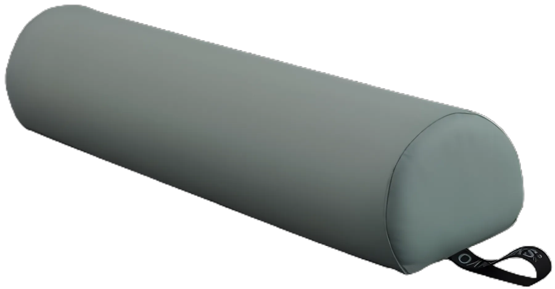 Semi-Round Therapy Foam Roller in Pewter Gray with TerraTouch™ Fabric Cover - 6 X 26 Inch