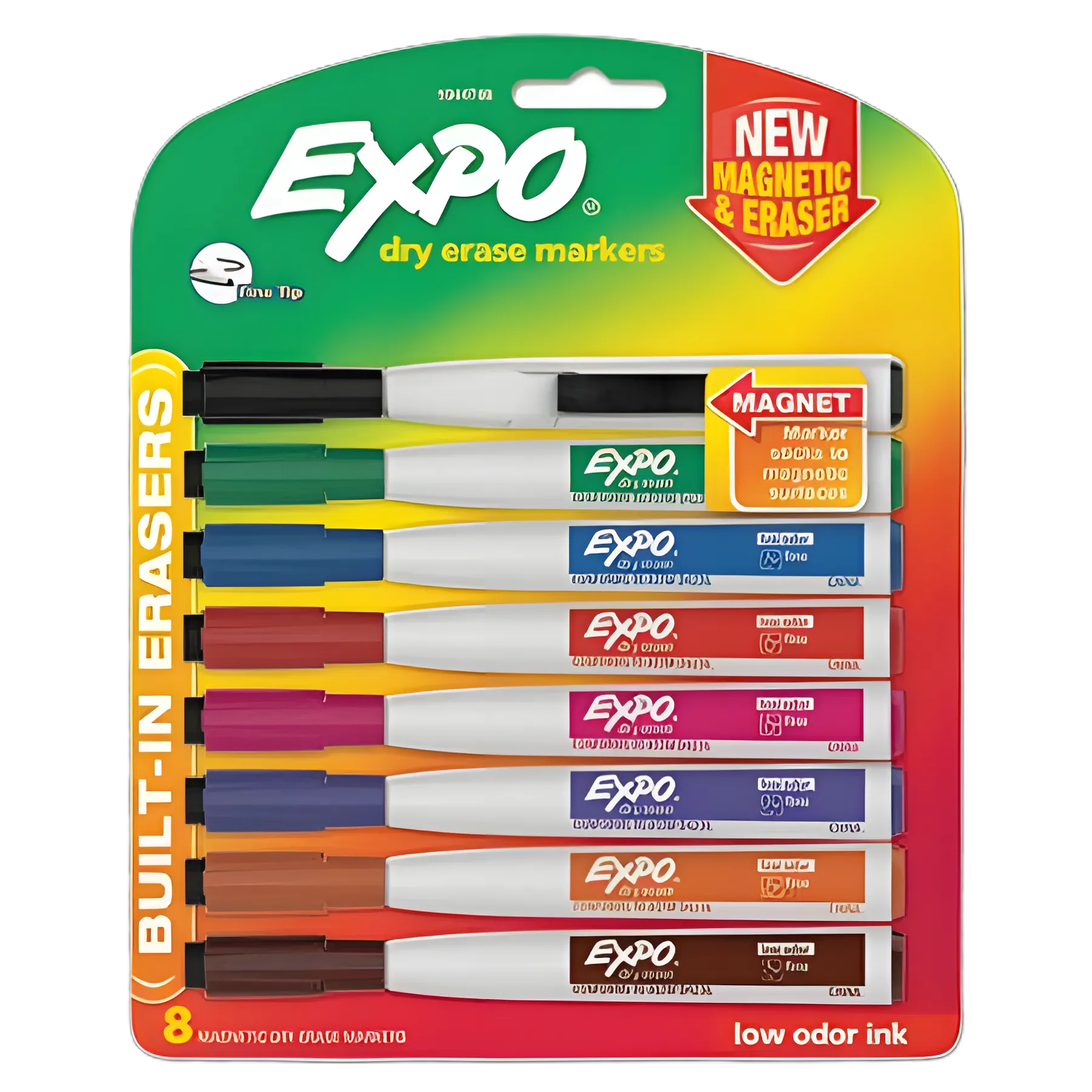 EXPO® Magnetic Dry Erase Markers, Fine Bullet Tip, Assorted Colors, 8-Pack for Healthcare Professionals