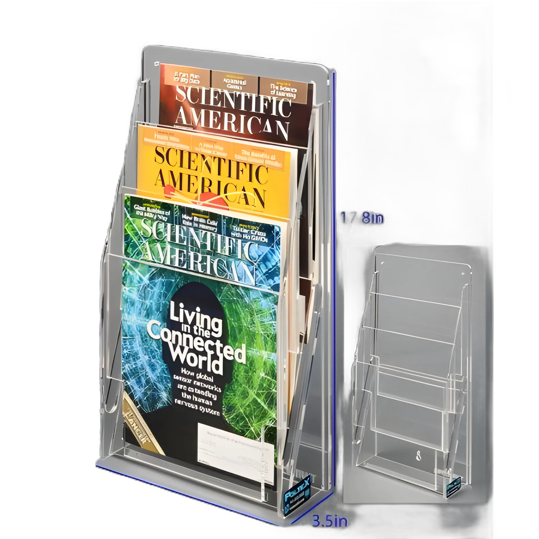 Poltex 3-Slot Wall-Mounted Literature Holder for Medical Documents