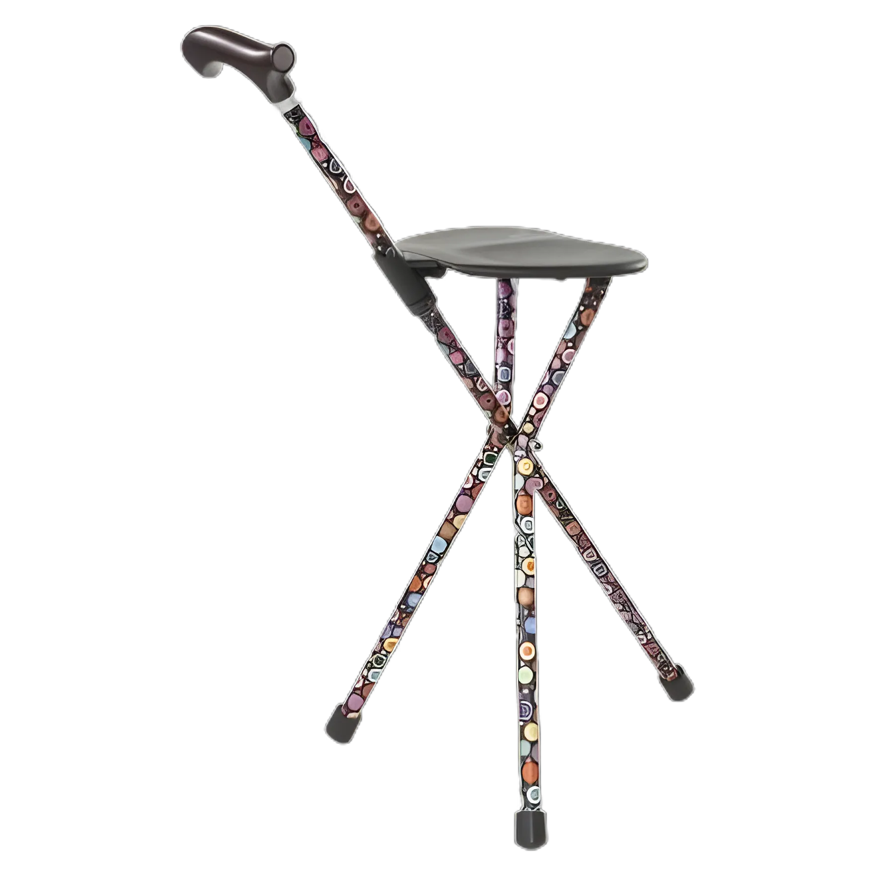 Switch Sticks® Aluminum Seat Cane - Bubbles Print, 34-1/4 Inch Height