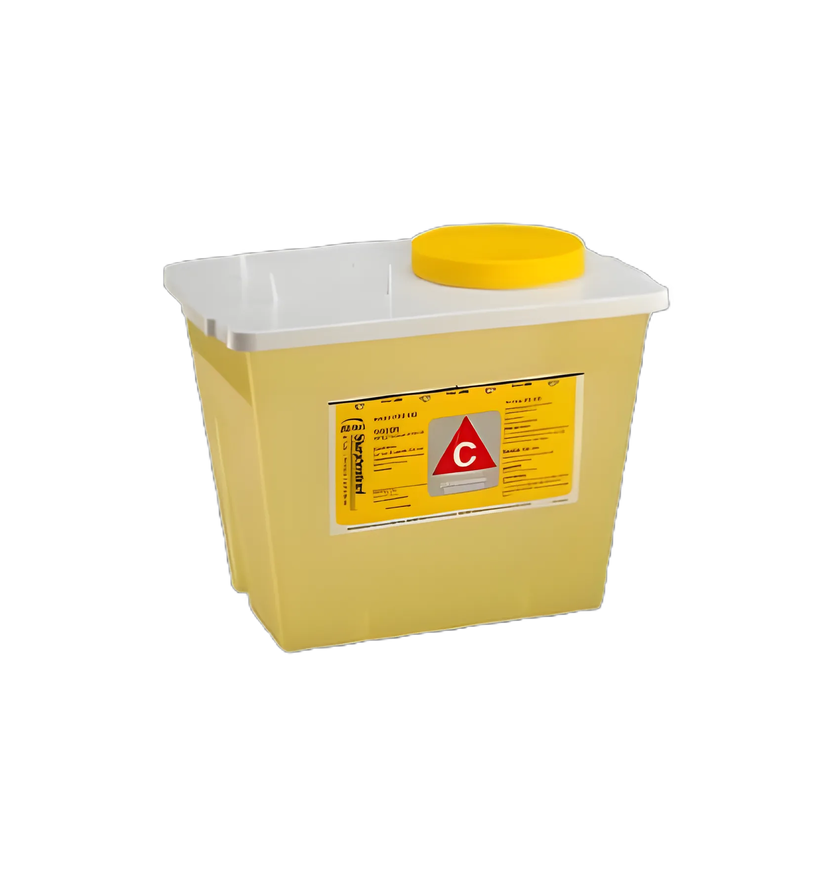 Chemotherapy Waste Container Bemis™ Sentinel Yellow Base 9 H X 7-3/4 W X 11-5/8 L Inch Vertical Entry 2 Gallon