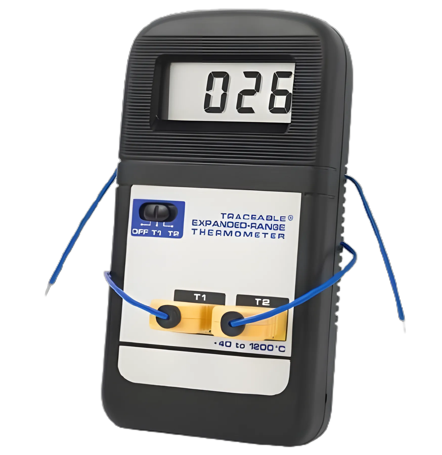 Traceable® Digital Thermometer with Type K Beaded Probe - Expanded Range -40° to +2000°F / -40° to +1200°C