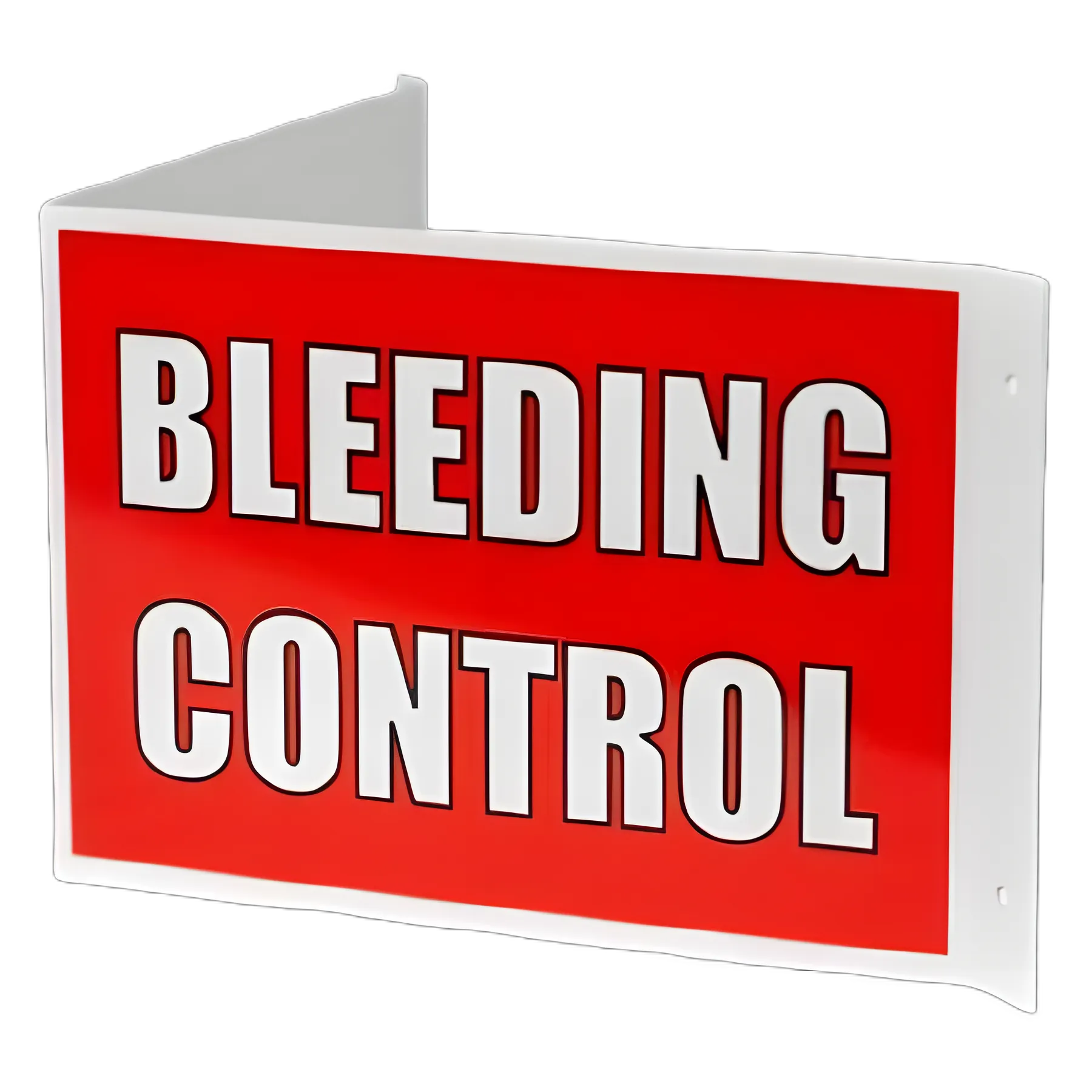 Wall Sign First Aid Bleeding Contrl