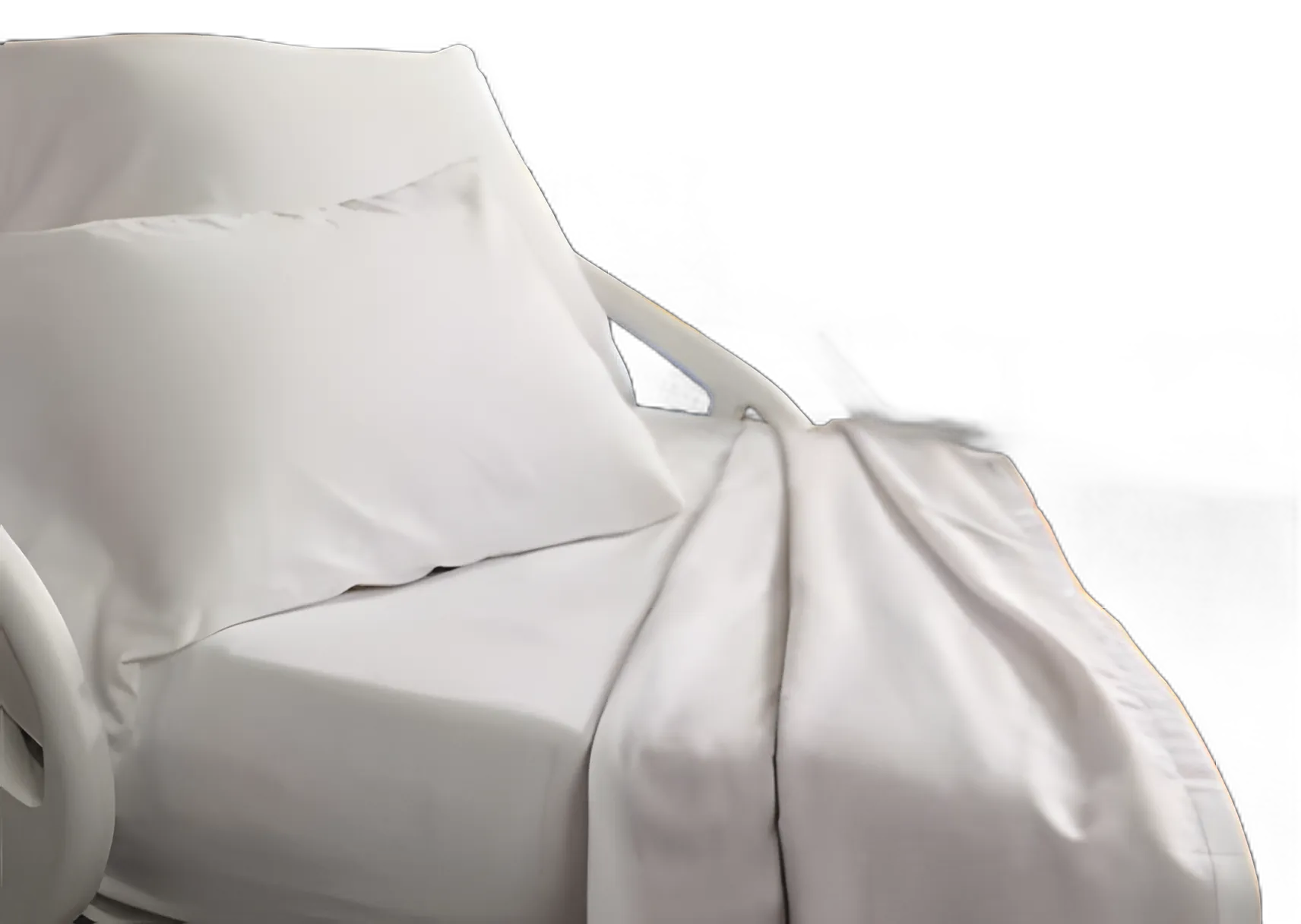 Bariatric Bed Sheet Fitted Sheet 48 W X 80 L X 7 H Inch Bone / Orange Hem Cotton 60% / Polyester 40% Reusable