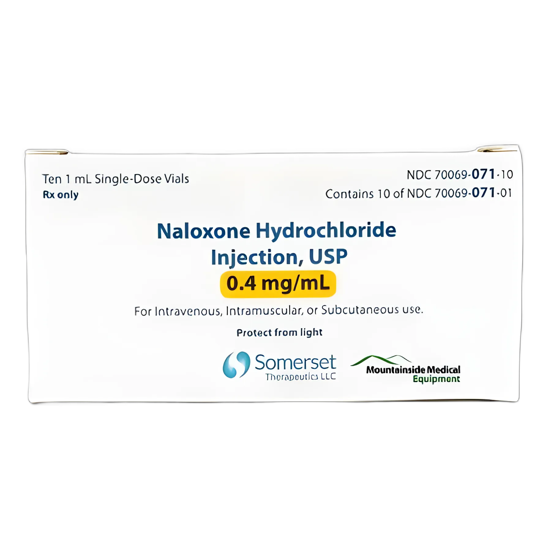 Naloxone HCl Injection 0.4 mg/mL, Preservative-Free, Single-Dose Vial for Opioid Overdose Reversal - Somerset Therapeutics
