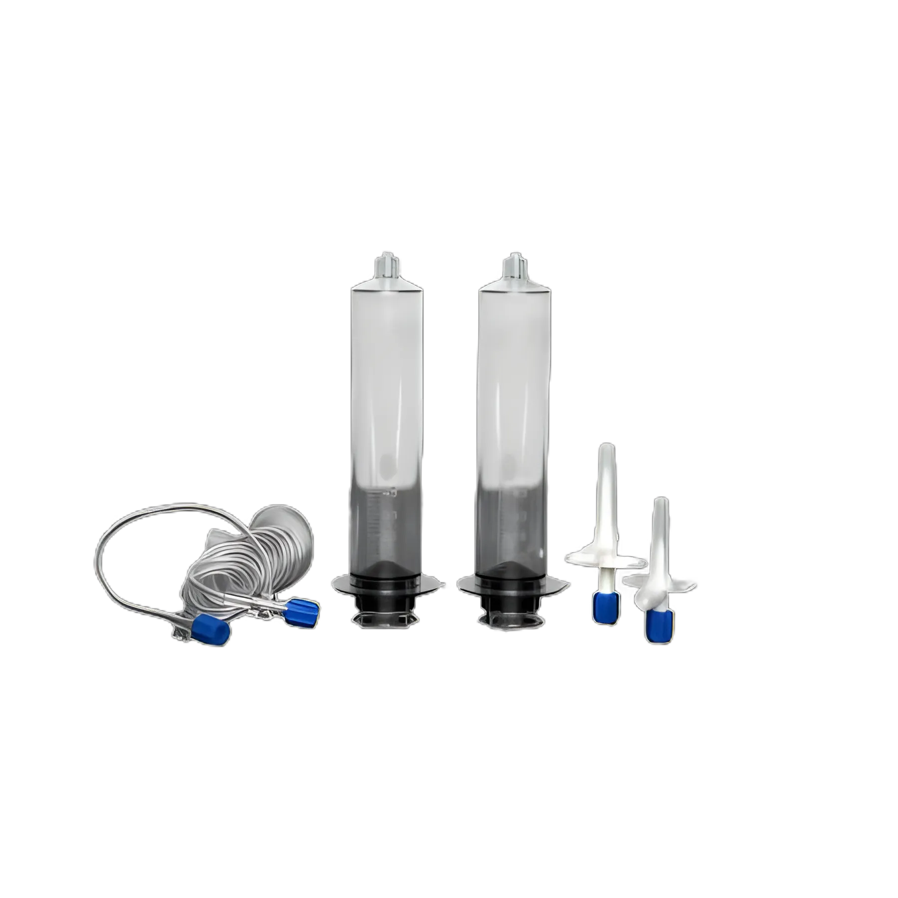 MRI Dual Syringe Kit with 96 Inch Tubing & Check Valve by Spectris® - 2 x 65 mL