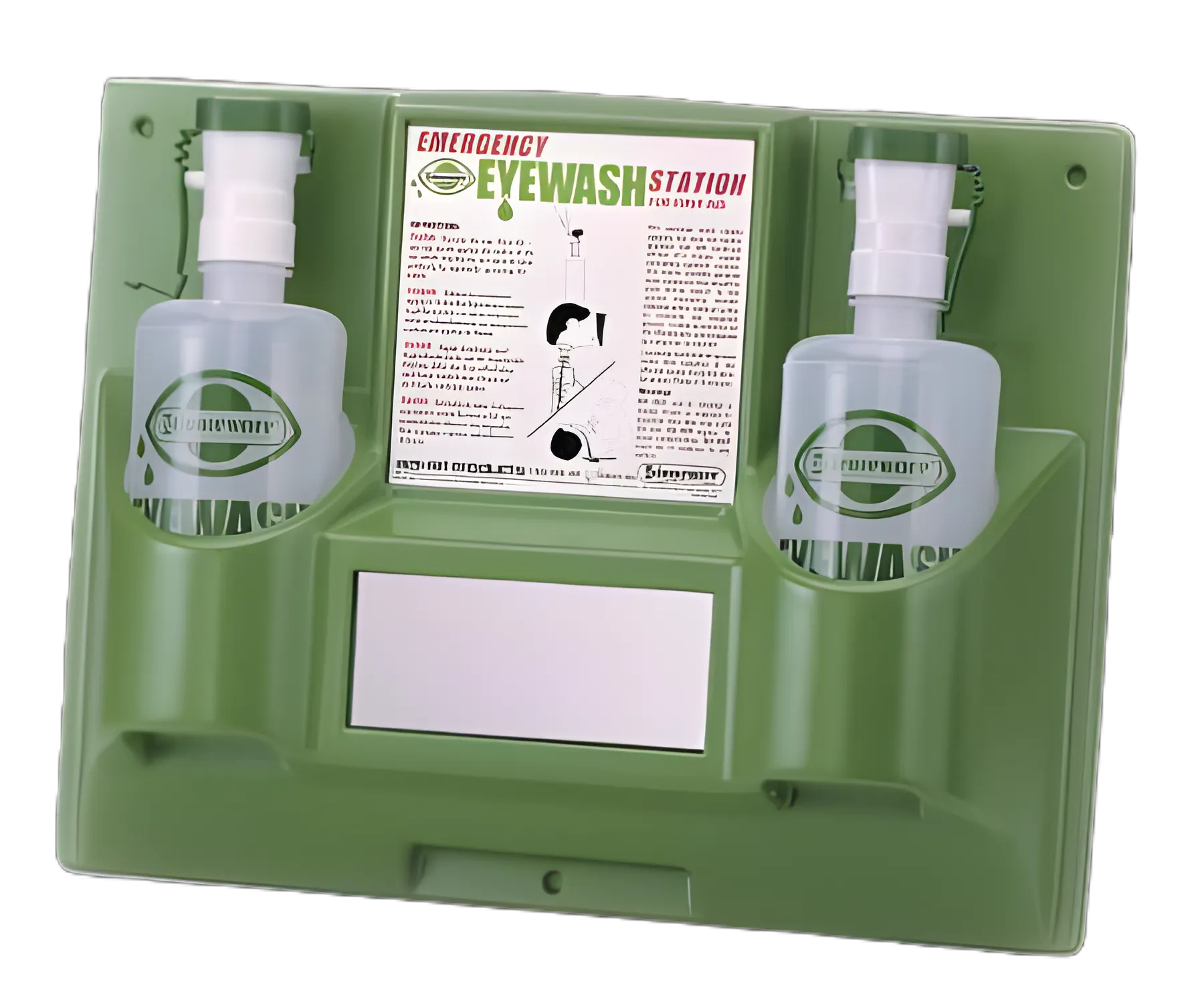 Eyewash Station Wall Mount Dual 32 oz. Empty Bottles
