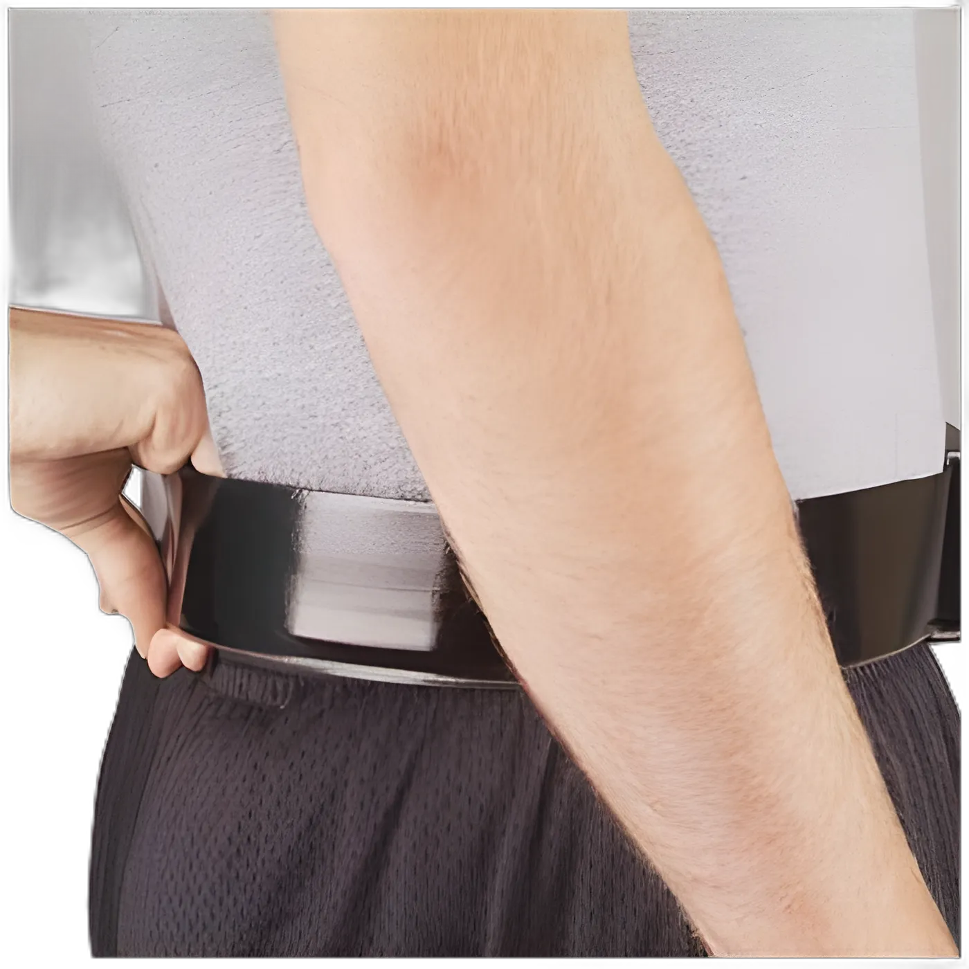 DeRoyal 70 Inch Black Polyurethane Gait Belt for Patient Mobility Assistance
