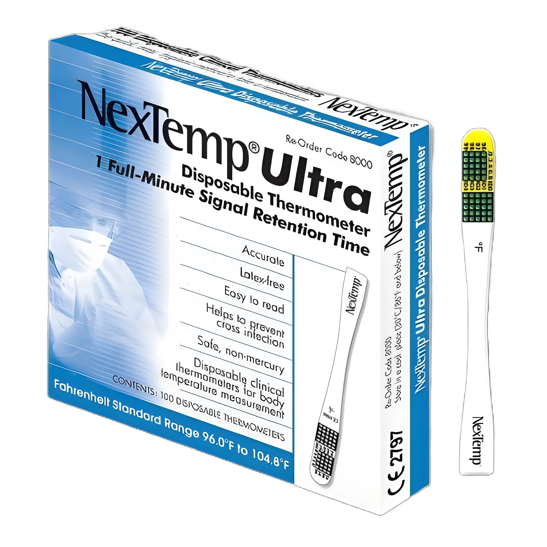 Disposable Oral Thermometer NexTemp® 96 to 104.8 °F Color Dots Display