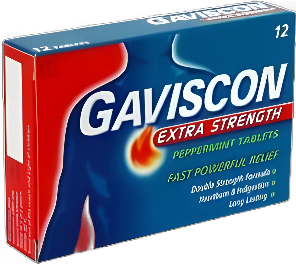 Pain Relief Gaviscon® 160 mg - 105 mg Strength Aluminum Hydroxide / Magnesium Carbonate Tablet 100 per Bottle